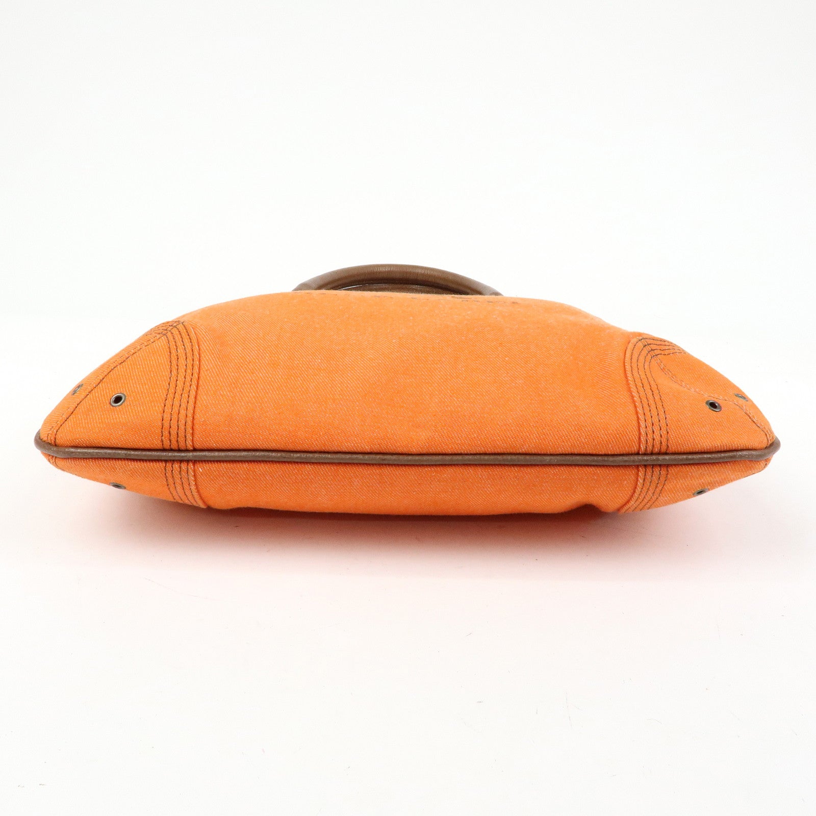 BURBERRY Blue Label Canvas Leather Tote Bag Shoulder Bag Orange