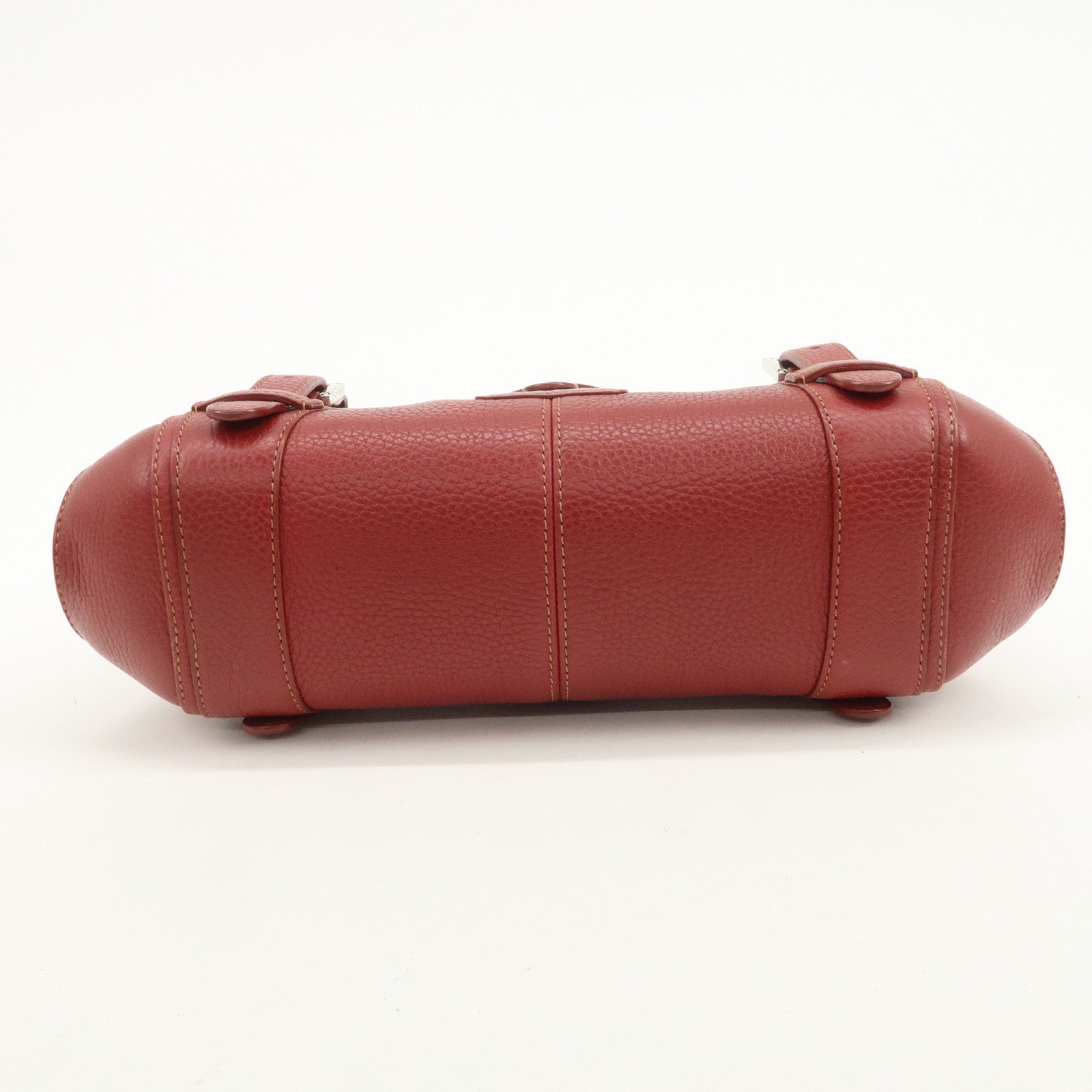 LOEWE Senda Leather Shoulder Bag Hand Bag Red