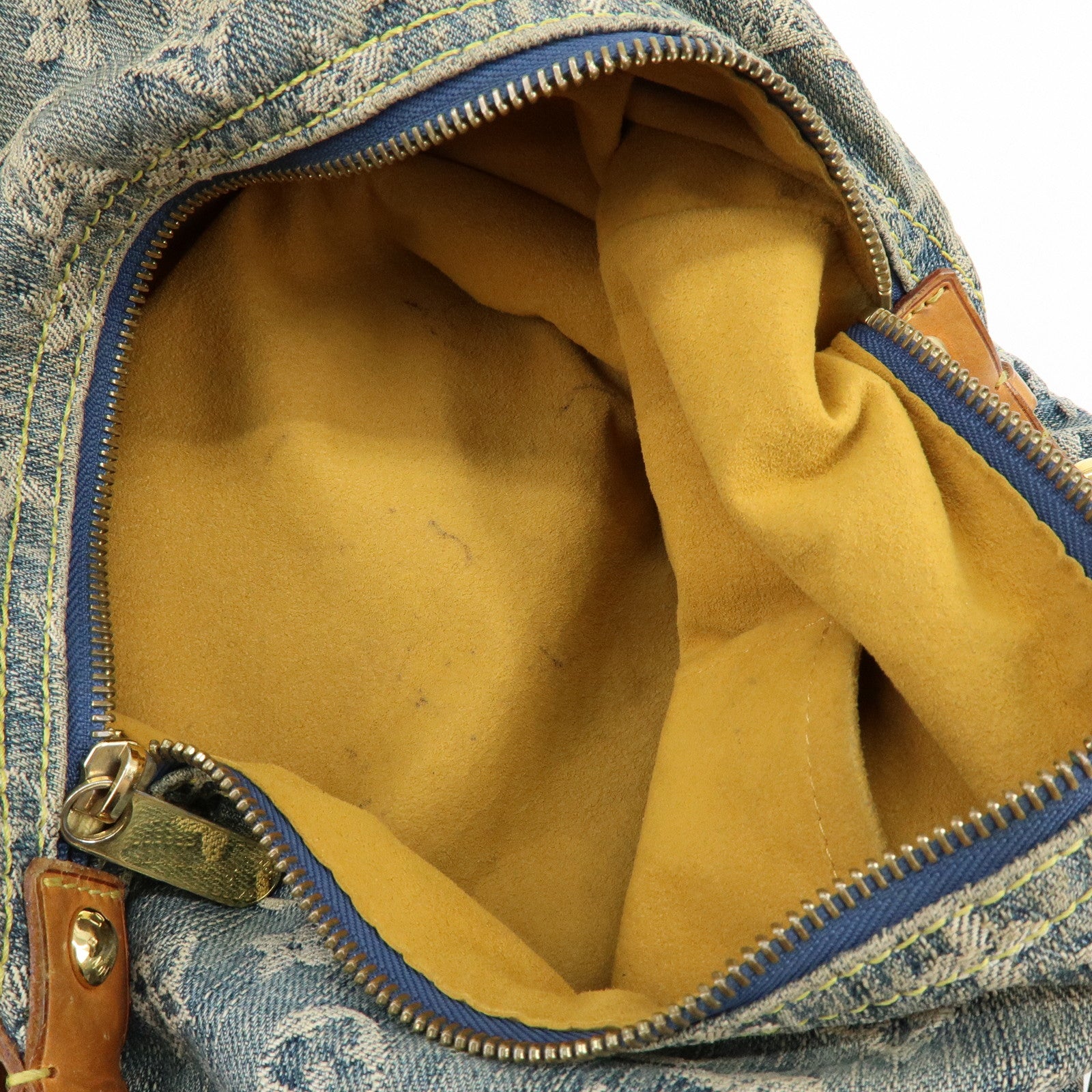 Louis Vuitton Monogram Denim Baggy GM Shoulder Bag Blue M95048