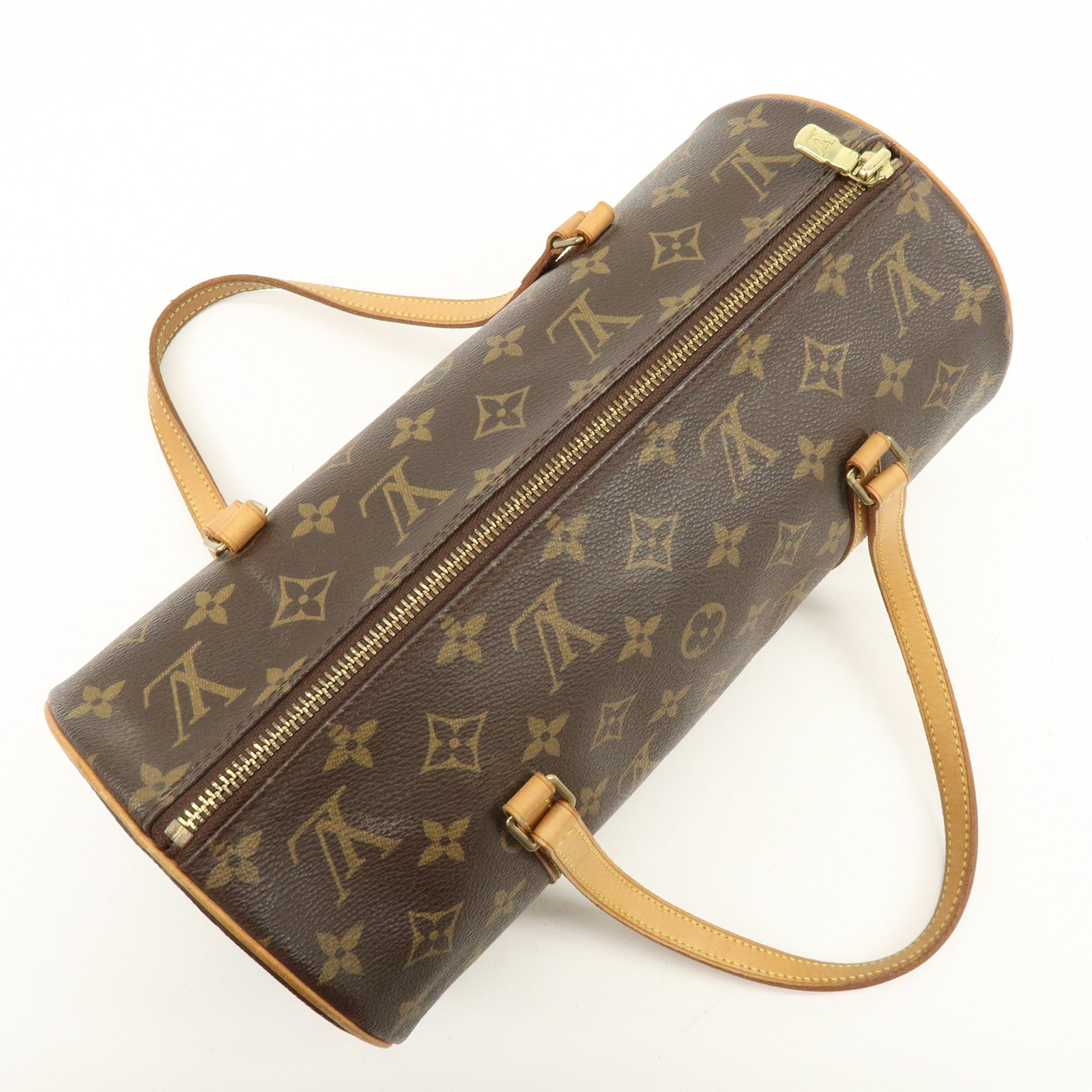 Louis Vuitton Monogram Papillon 30 Hand Bag Brown M51385