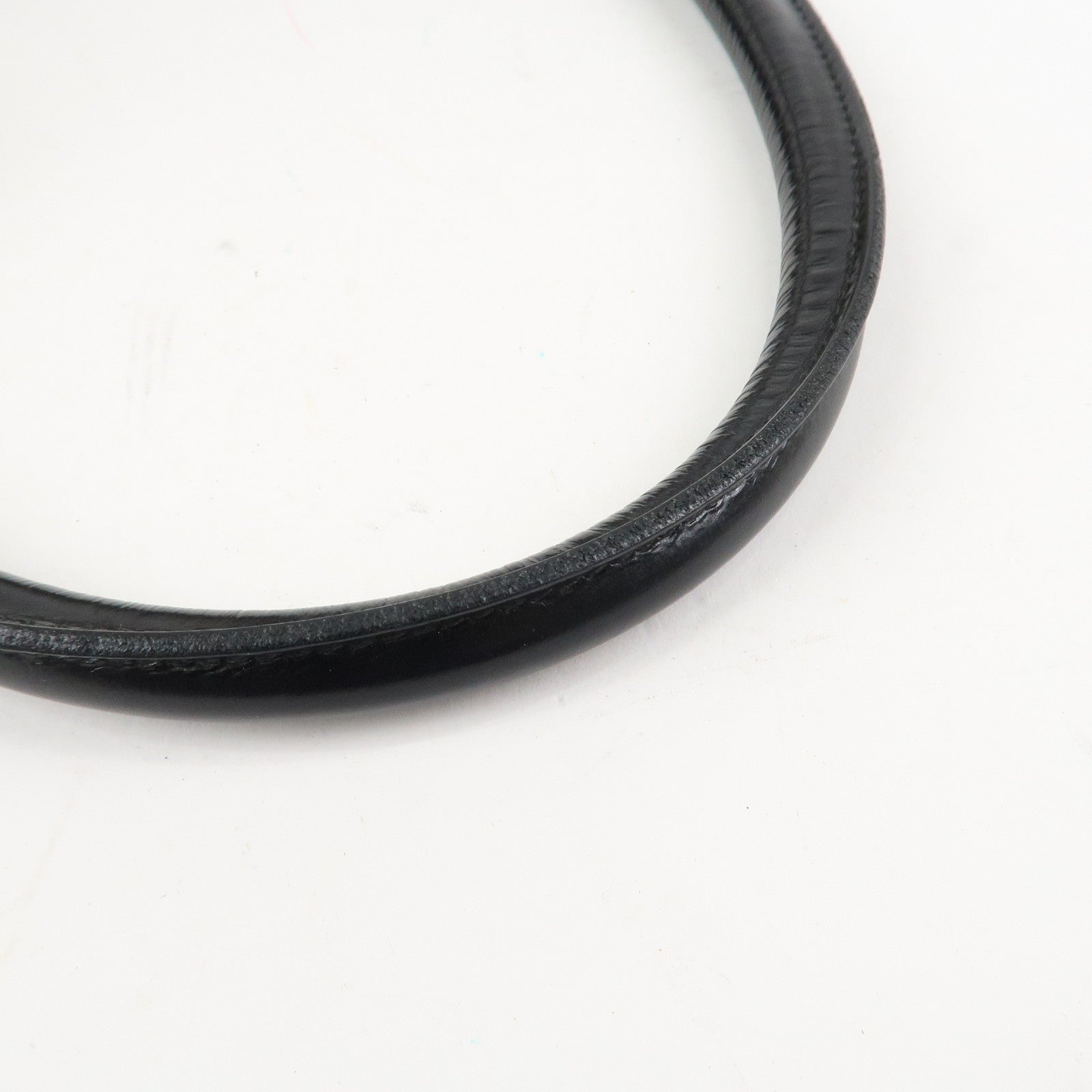 GUCCI Jackie Leather Shoulder Bag Beige Black 002.1067 Used