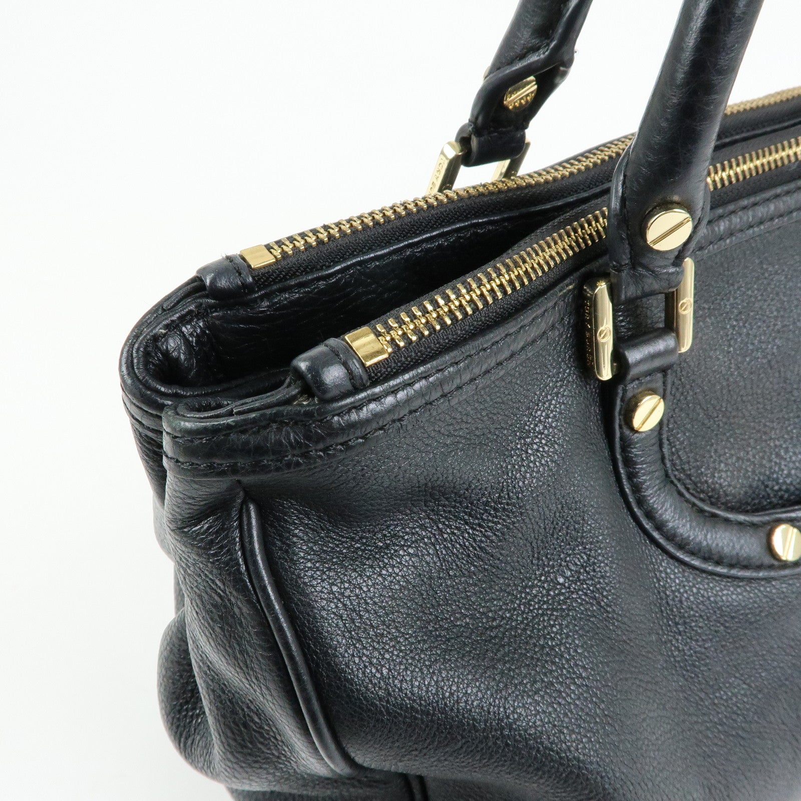 TORY BURCH Amanda Leather 2Way Bag Hand Bag Shoulder Bag Black
