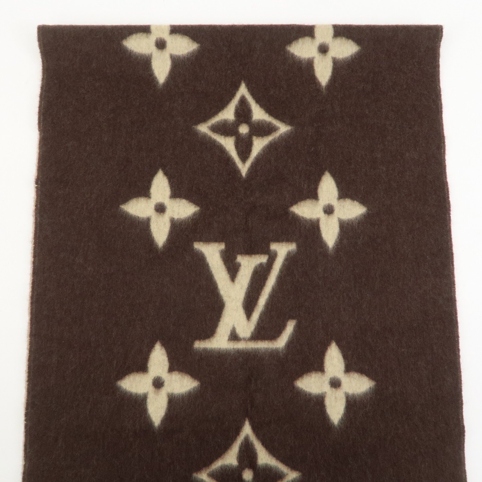 Louis Vuitton Echarpe Reykjavik Cashmere100% Scarf Brown