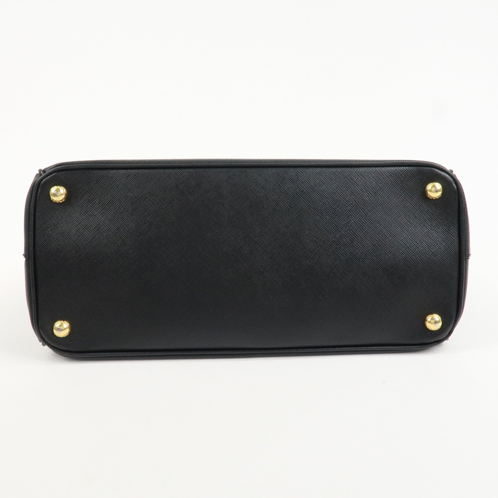 PRADA Triangle Logo Galleria Saffiano Leather 2Way Bag Black 1BA274