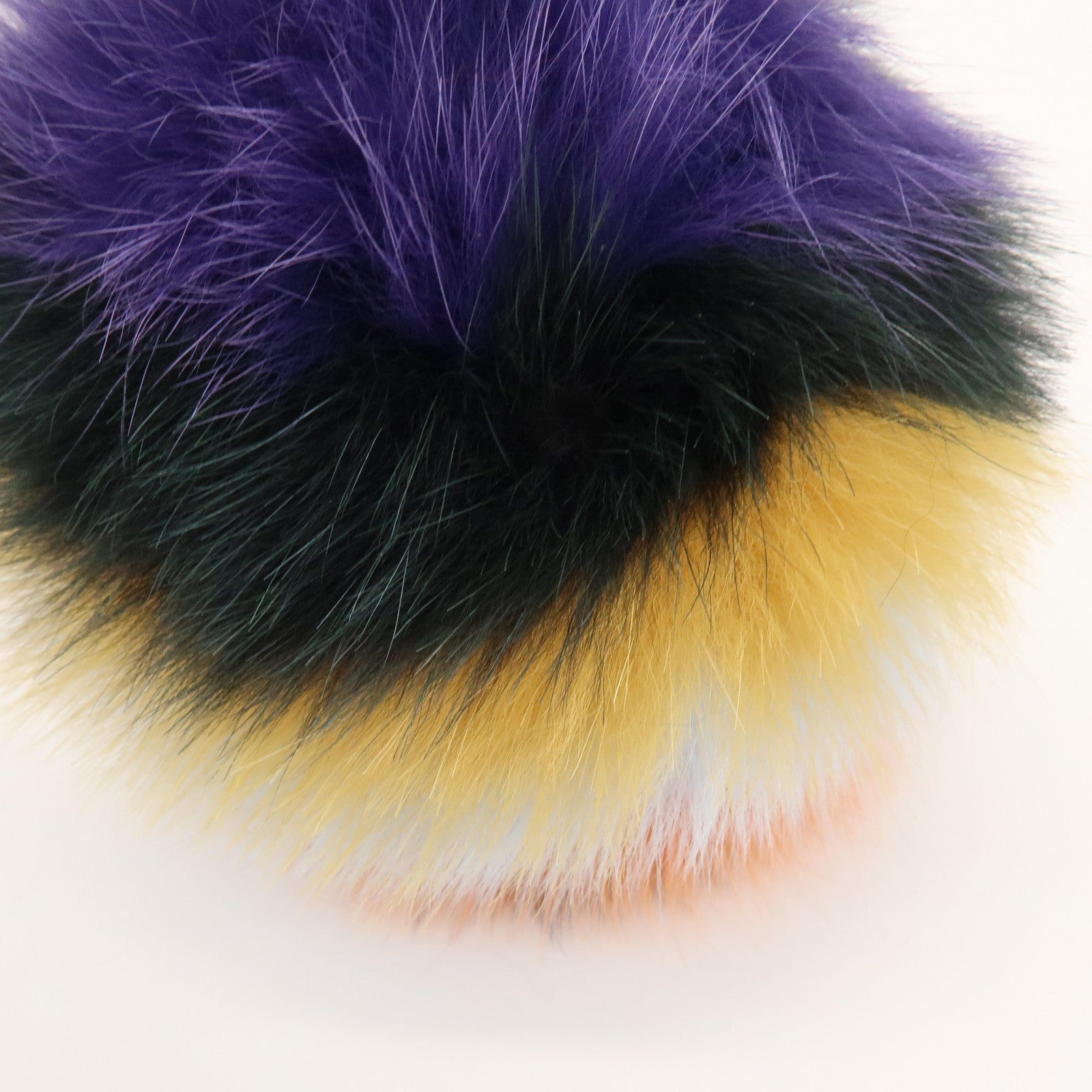 FENDI Pom Pom Fur Charm Key Chain Bag Charm Multicolor 7AR259