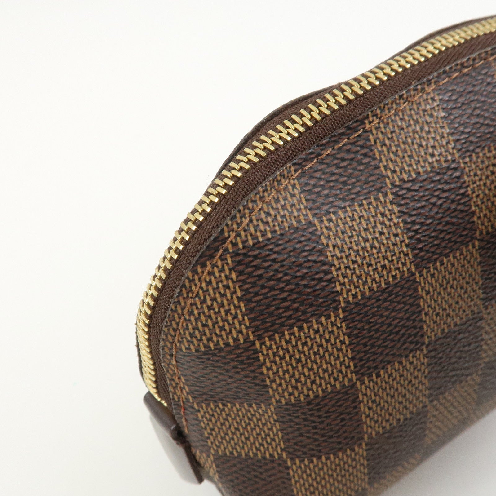 Louis Vuitton Damier Pochette Cosmetic PM Pouch Brown N47516
