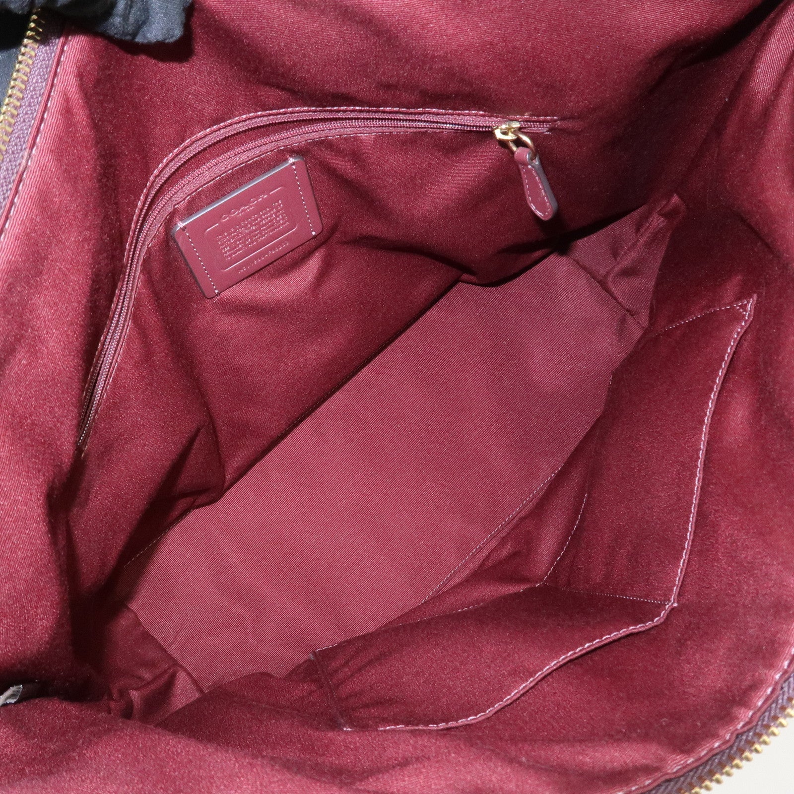 COACH Signature PVC Embossed Leather Tote Bag Shoulder Bag Brown