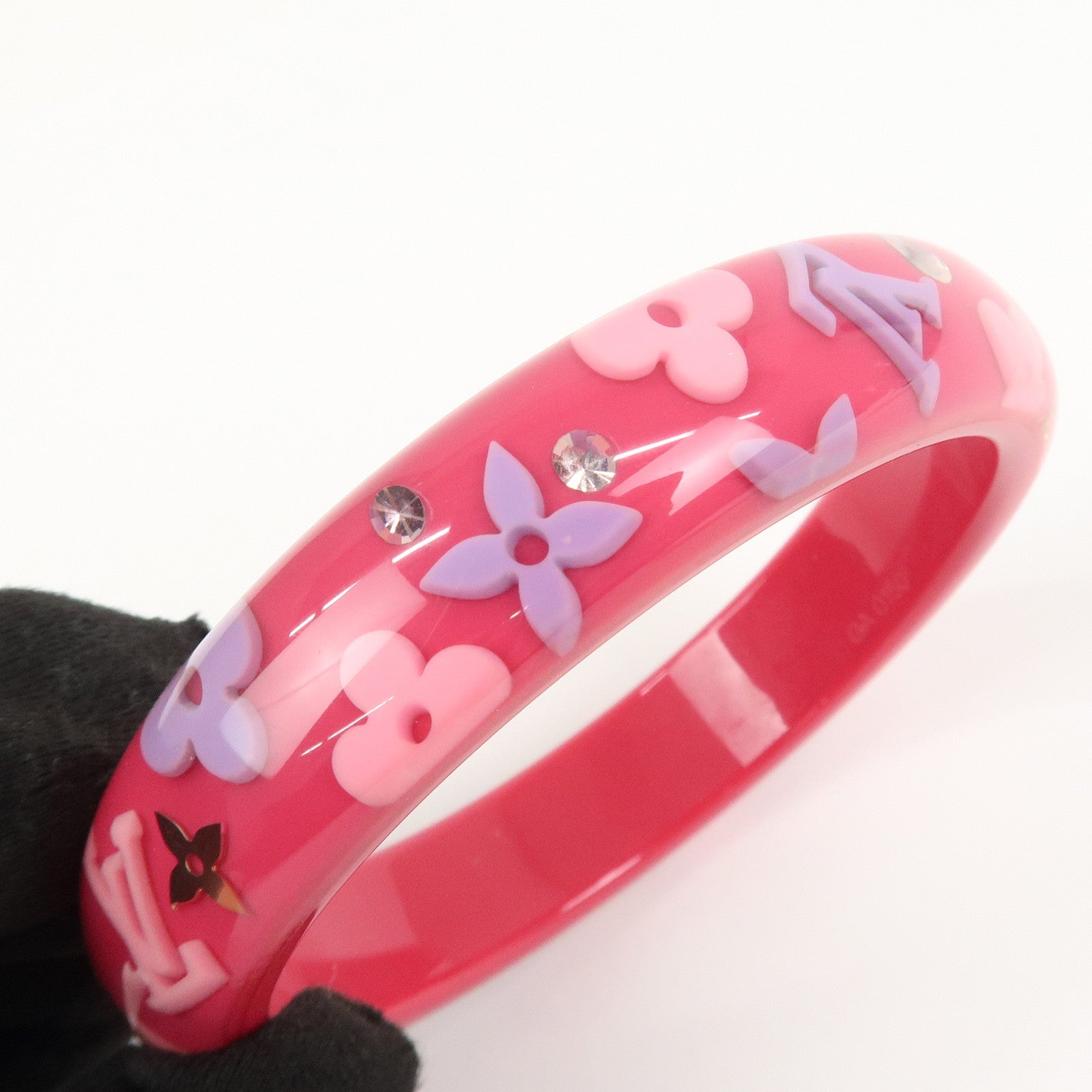 Louis Vuitton Bracelet Inclusion Bangle Transparent Pink M65202