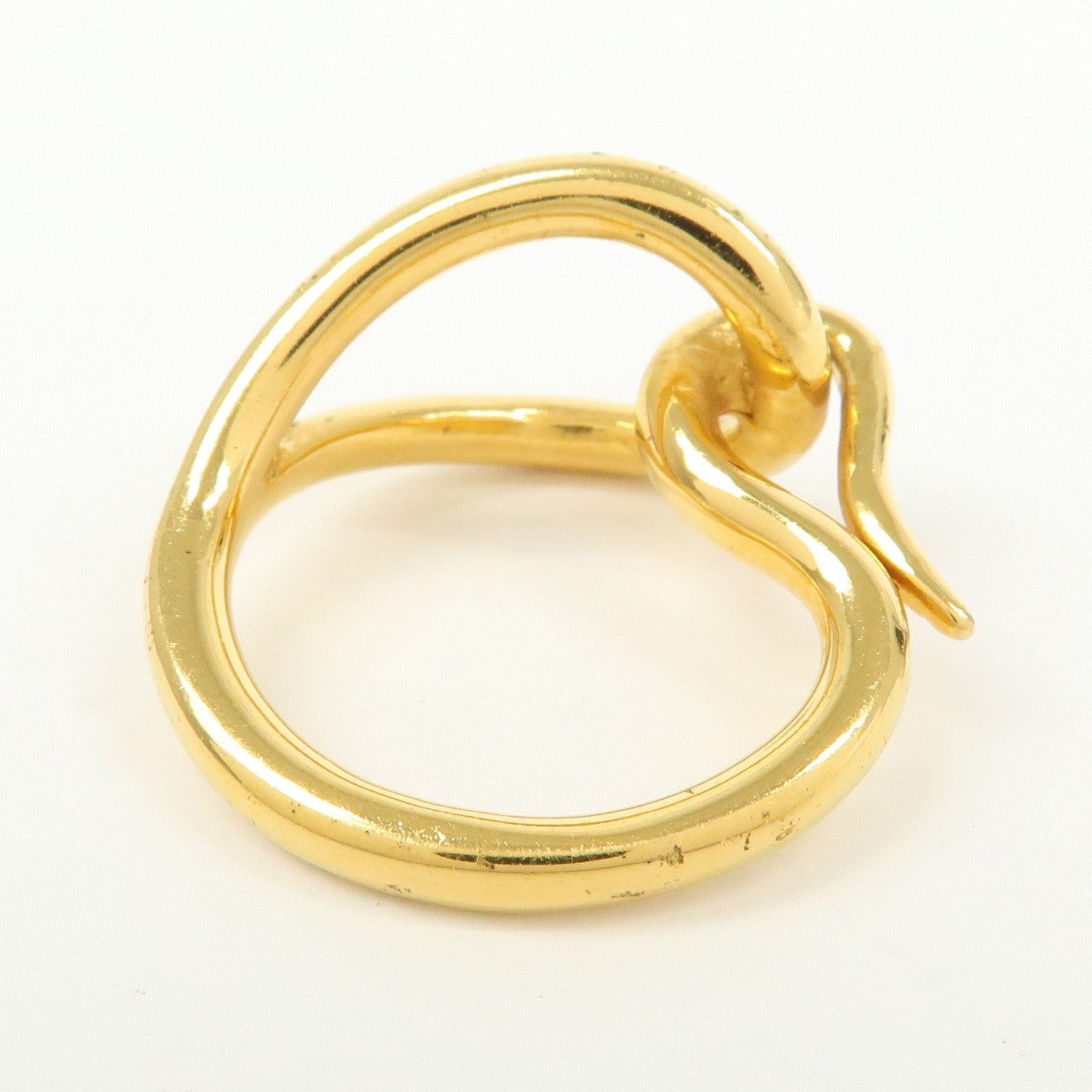 HERMES Jumbo Metal Scarf Ring Scarf Accessor Gold