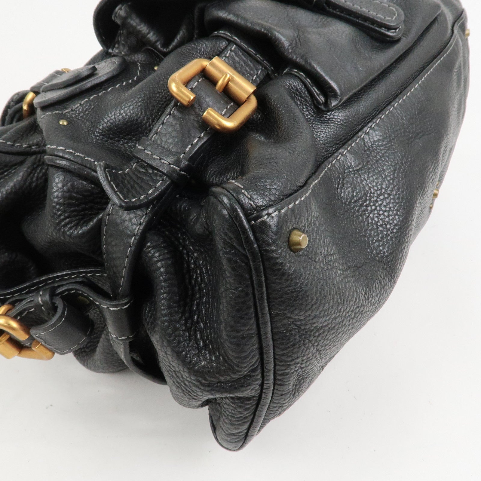 Chloe Paddington Leather Hand Bag Shoulder Bag Black