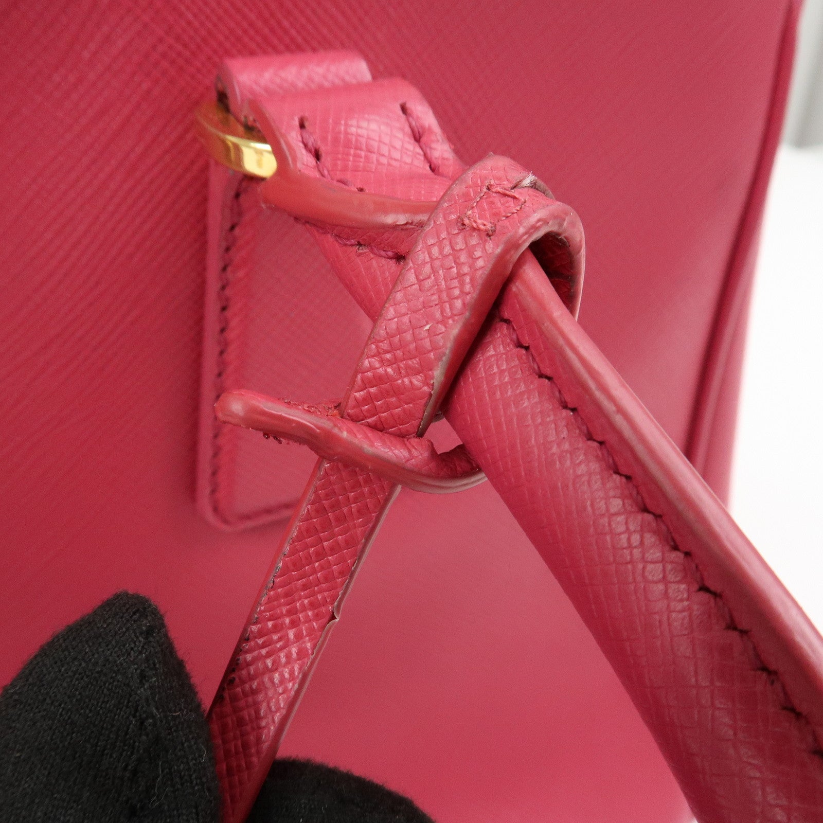 PRADA Saffiano Leather Galleria 2Way Hand Shoulder Bag Pink 1BA863