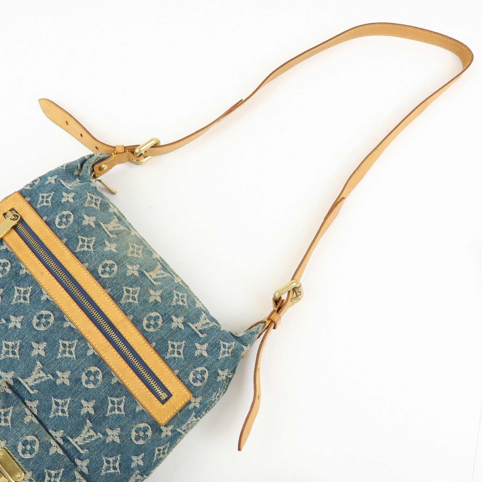 Louis Vuitton Monogram Denim Baggy GM Shoulder Bag Blue M95048