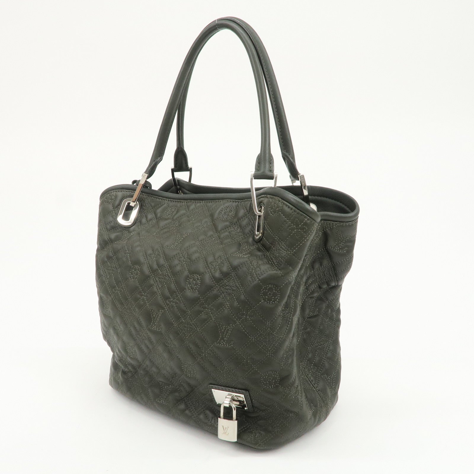 Louis Vuitton Monogram Antheia PM Leather Hand Bag Dark Green