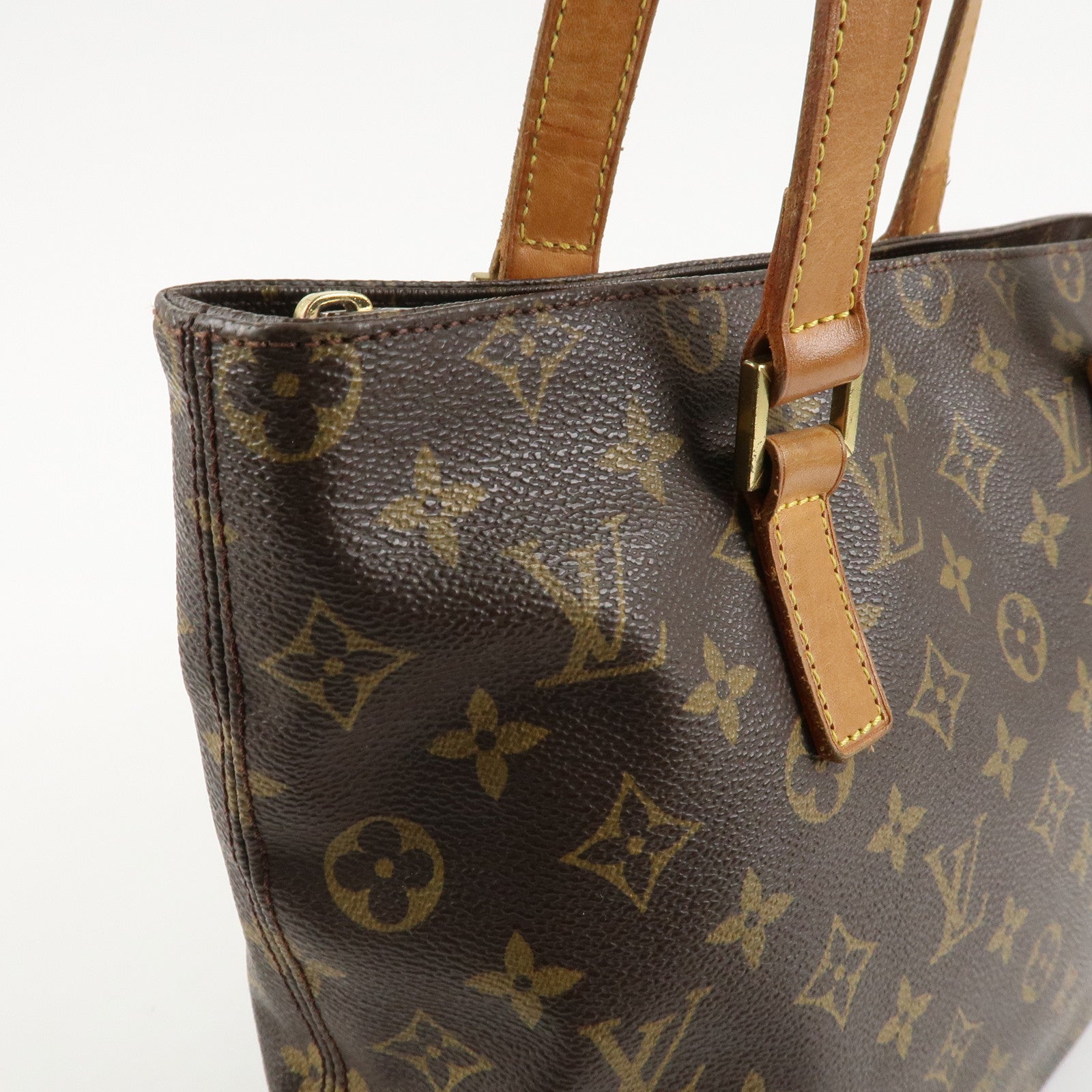 Louis Vuitton Monogram Canvas Cabas Piano Tote Bag Hand Bag M51148 Used