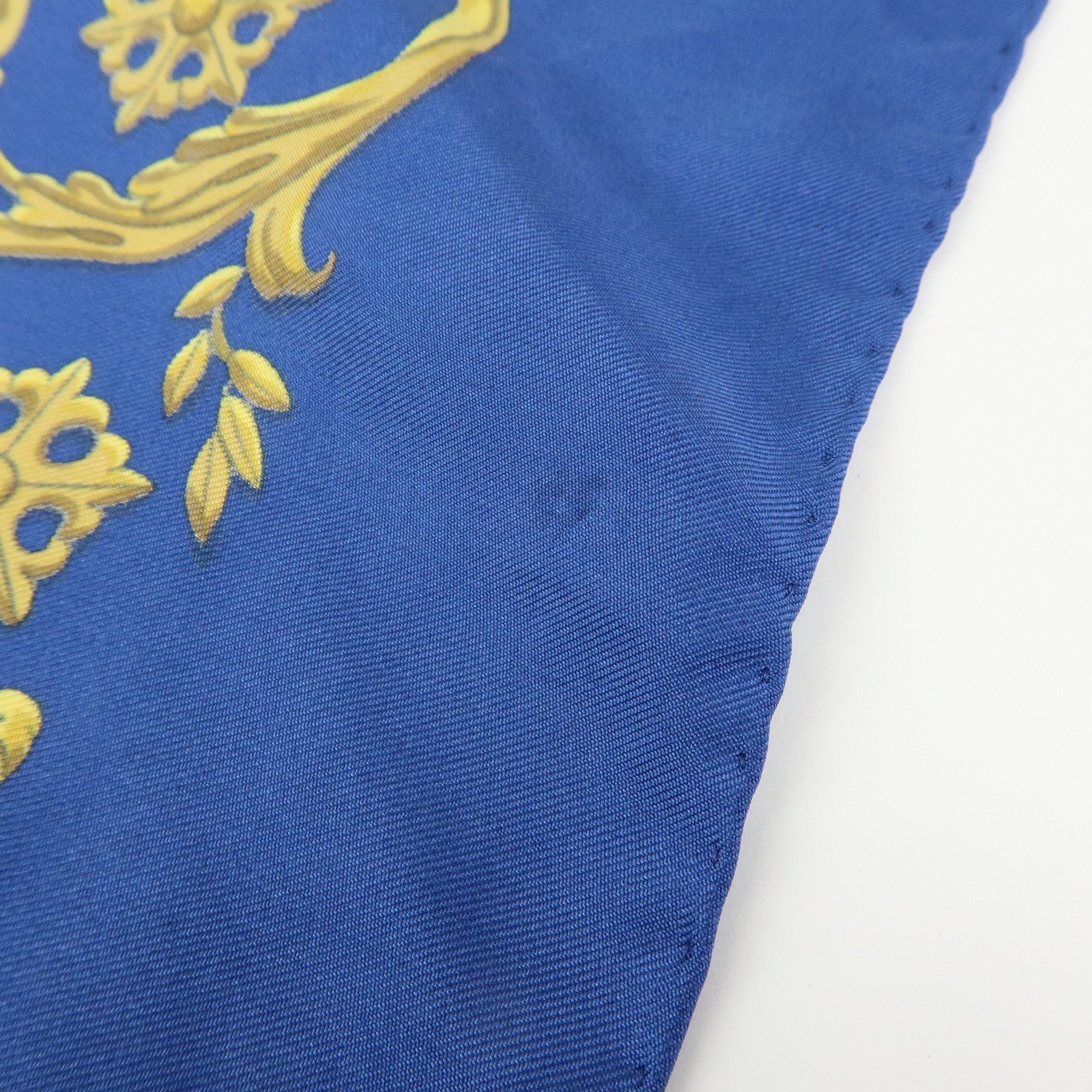 HERMES Carre 90 Silk 100% Scarf LA PROMENADE DE LONGCHAMPS Navy