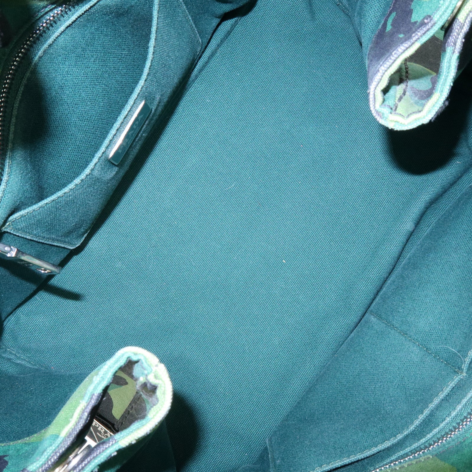 PRADA Canapa Triangle Logo Canvas 2Way Hand Bag Shoulder Bag B2642B