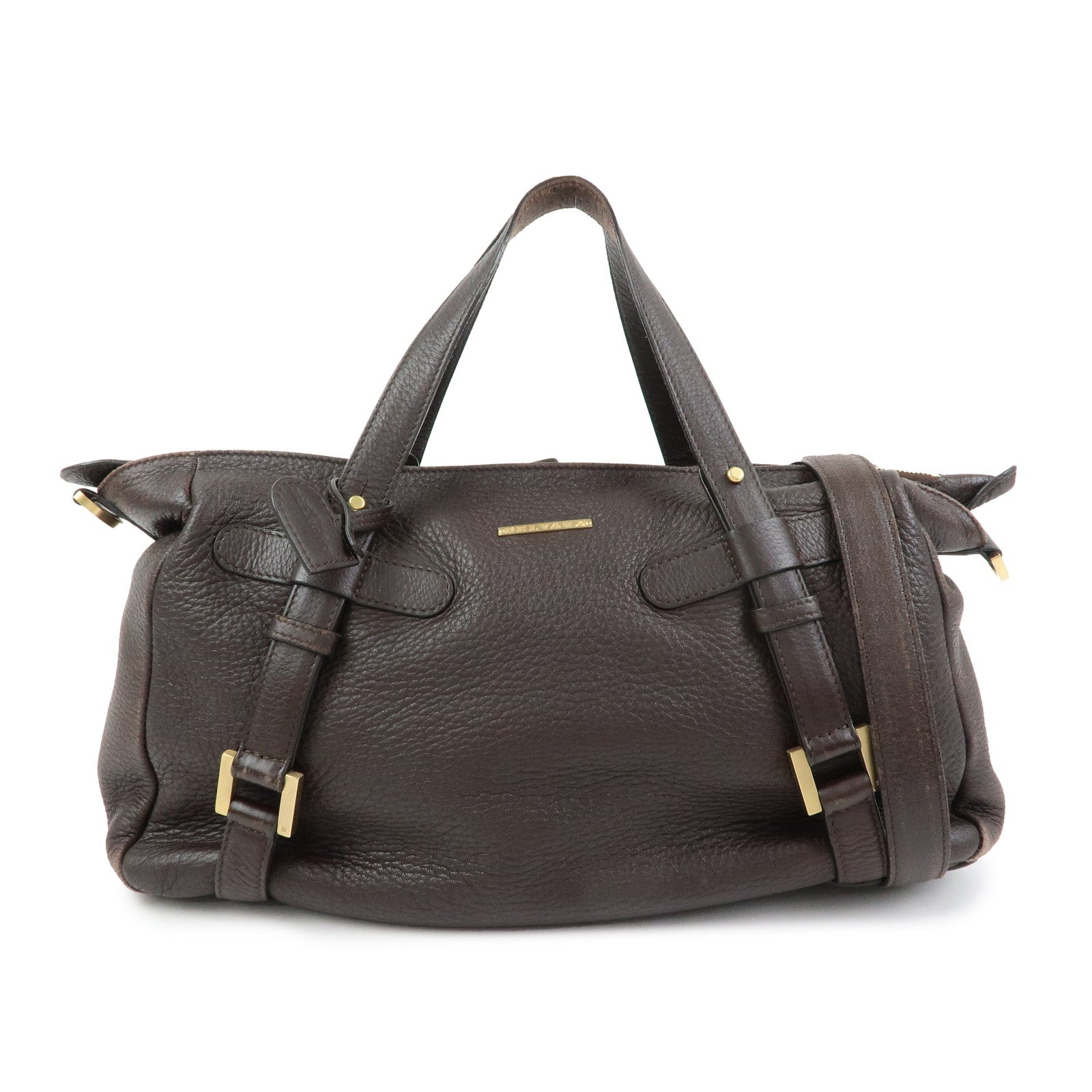 DELVAUX Leather 2Way Bag Hand Bag Shoulder Bag Brown