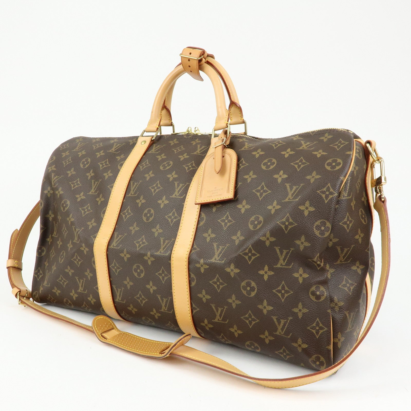 Louis Vuitton Monogram Keep All Bandouliere 50 Boston Bag M41416