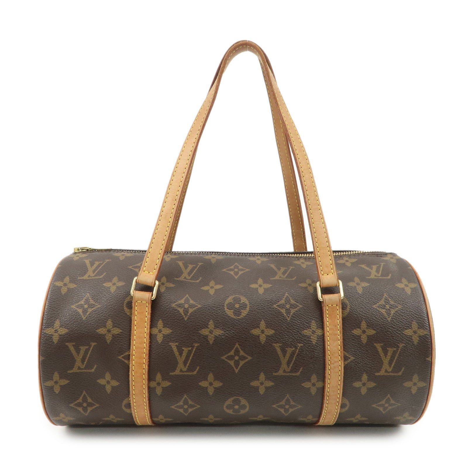 Louis Vuitton Monogram Papillon 30 Hand Bag New Style Brown M51385 Used