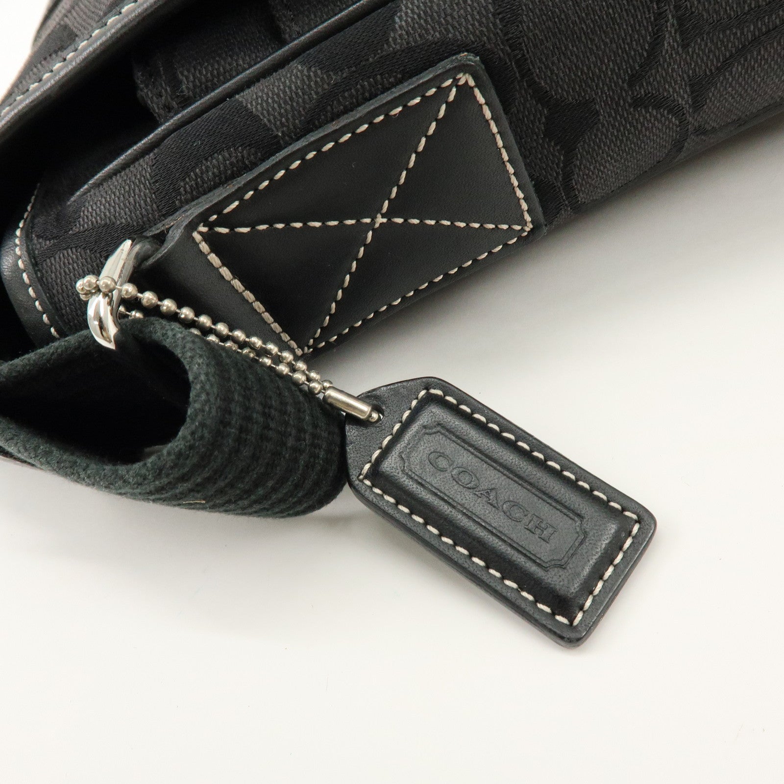 COACH Signature Set of 2 Shoulder Bag Crossbody Bag Black Brown