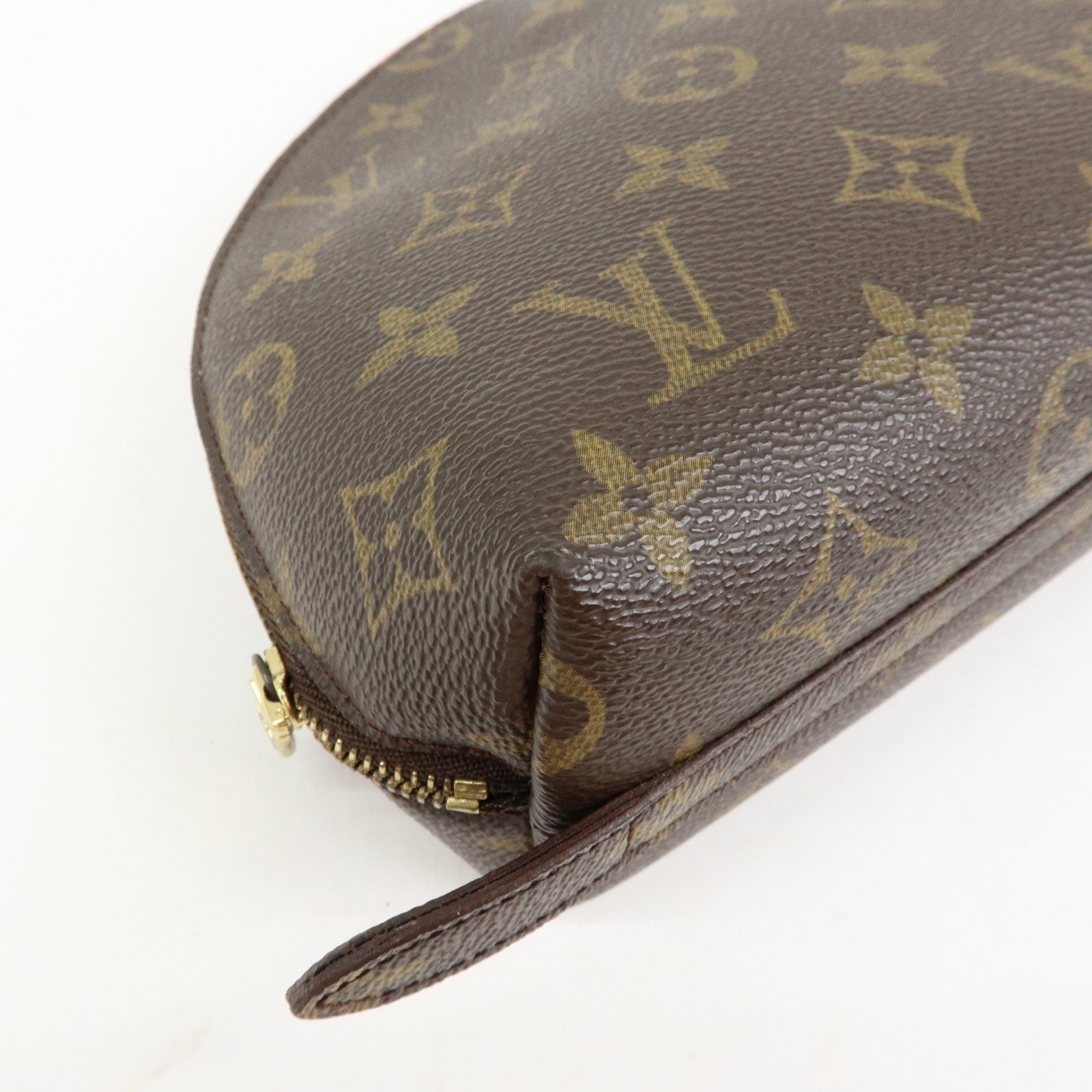 Louis Vuitton Monogram Trousse Demi Ronde Pouch M47520