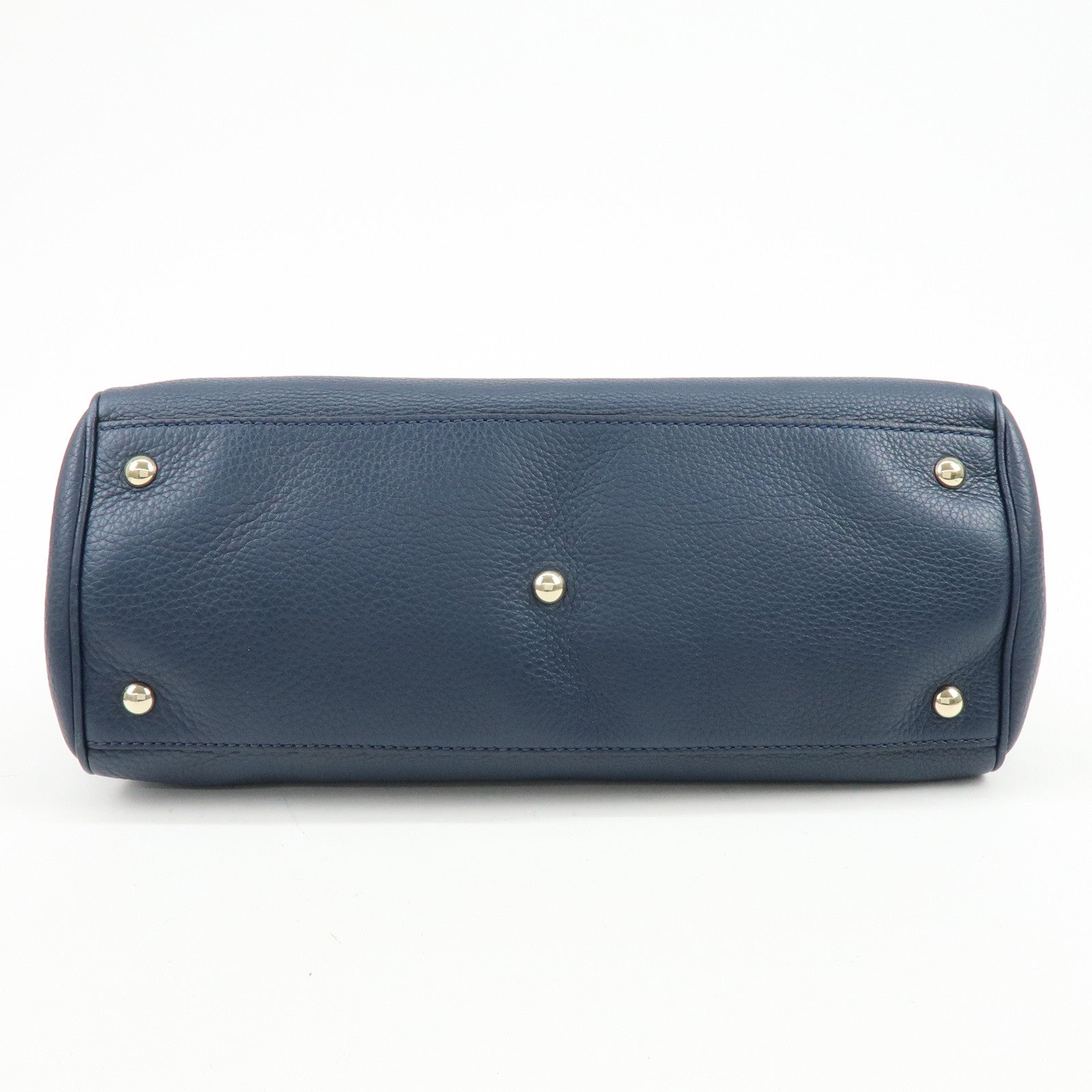 GUCCI Bamboo Shopper Medium 2Way Bag Shoulder Bag Navy 323660
