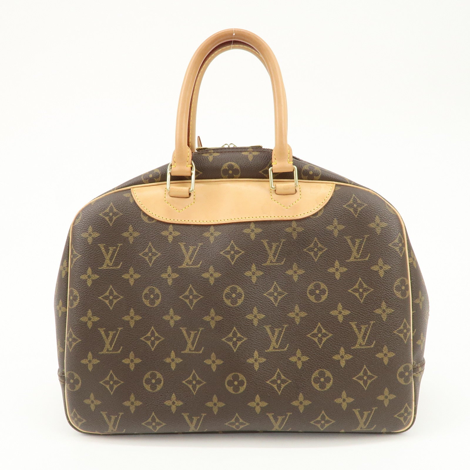 Louis Vuitton Monogram Deauville Hand Bag Brown M47270 Used