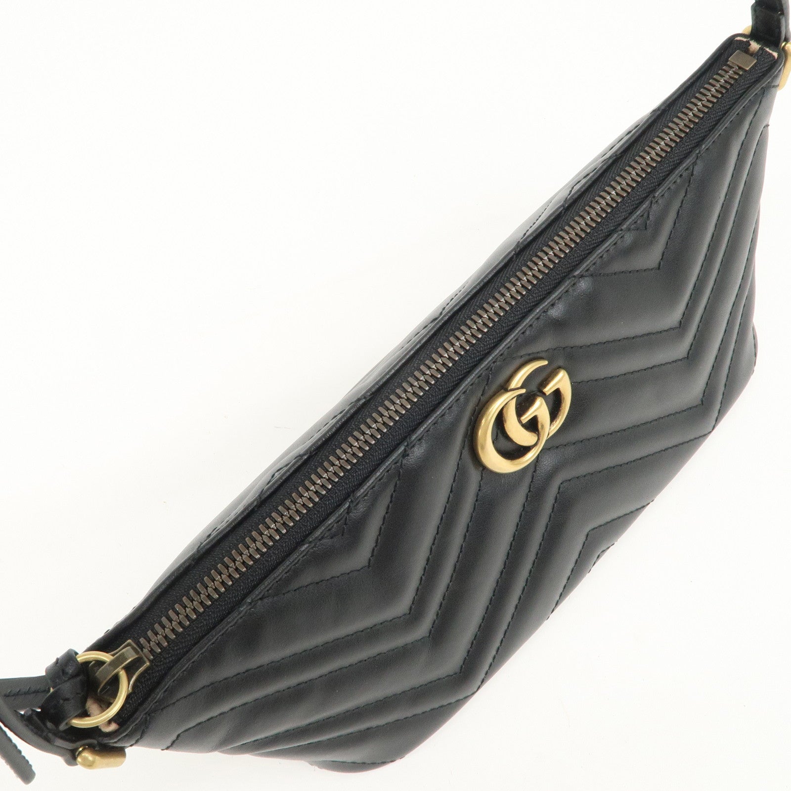 GUCCI Boat Bag GG Marmont Leather Shoulder Bag Hand Bag 739166