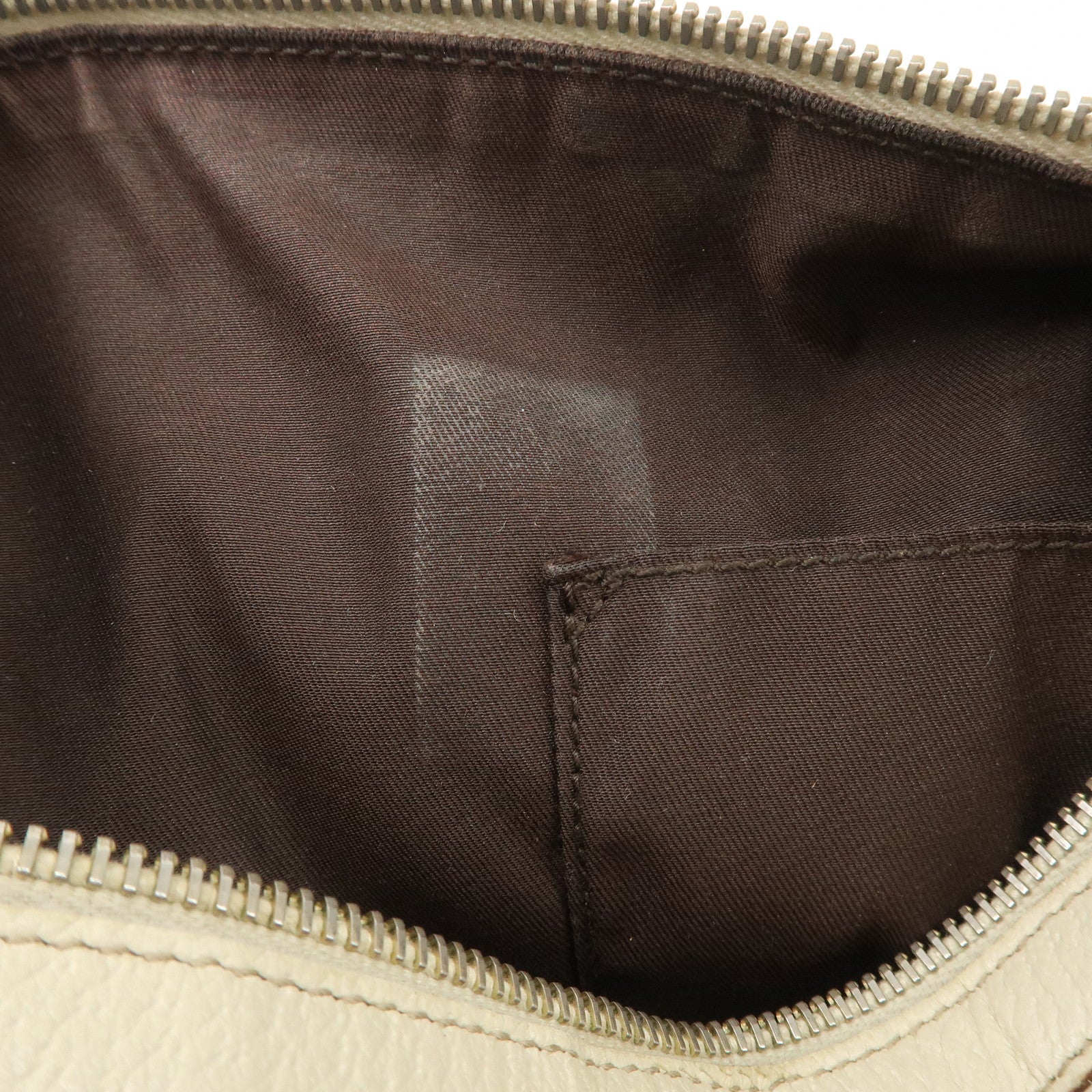 GUCCI Abbey GG Canvas Leather Boston Bag Beige Brown 130942