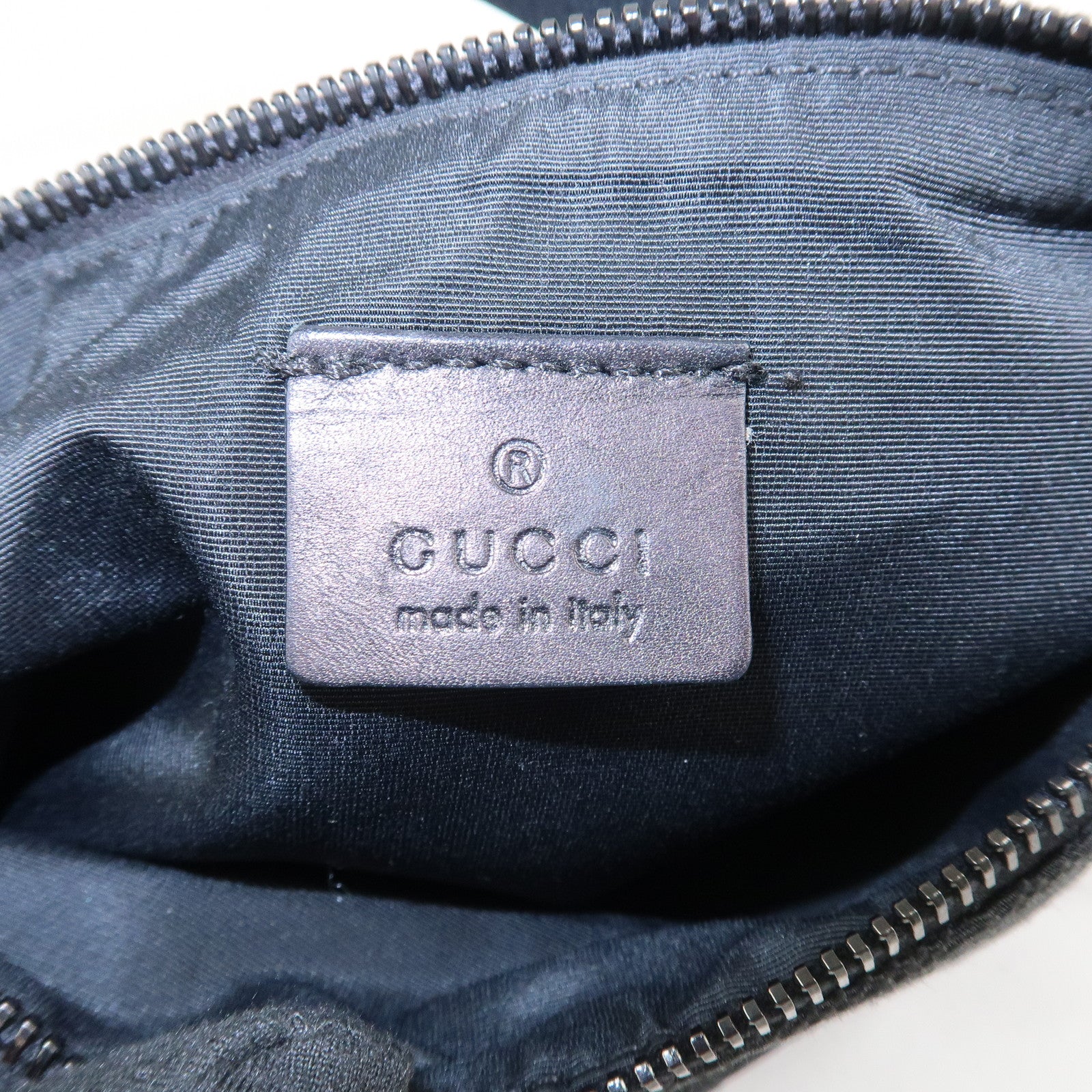GUCCI GG Canvas Leather Shoulder Bag Hand Bag Pouch Black 103399