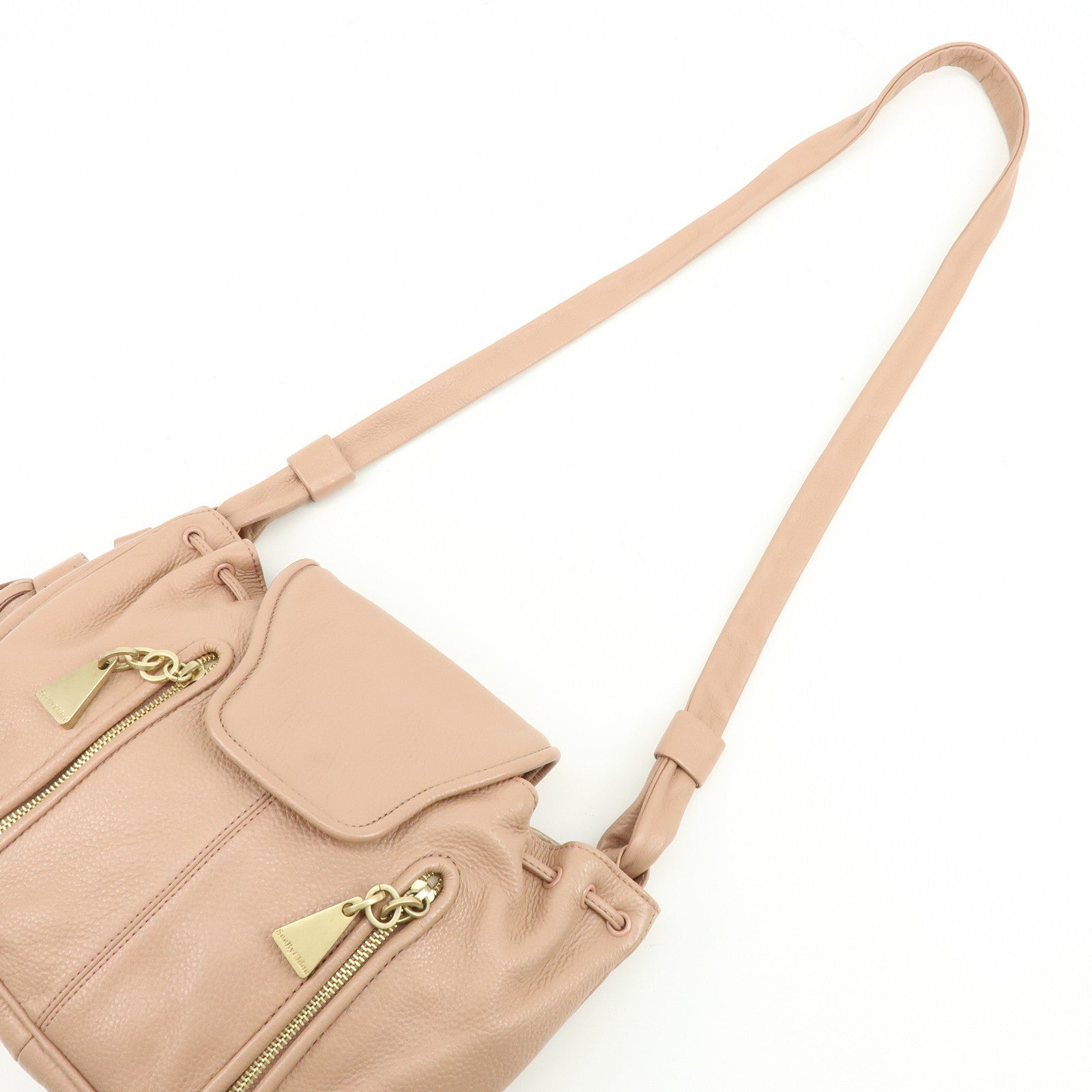 Chloe See By Chloe Leather Shoulder Bag Crossbody Bag Pink