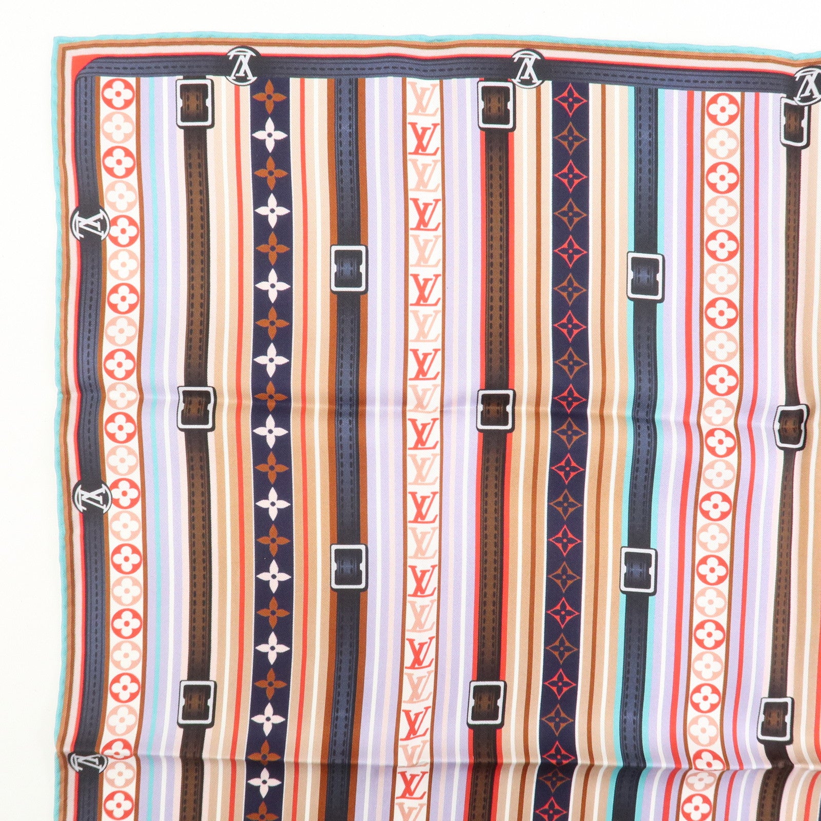Louis Vuitton Monogram Carre 70 Silk 100% Belt Print Scarf MM77341