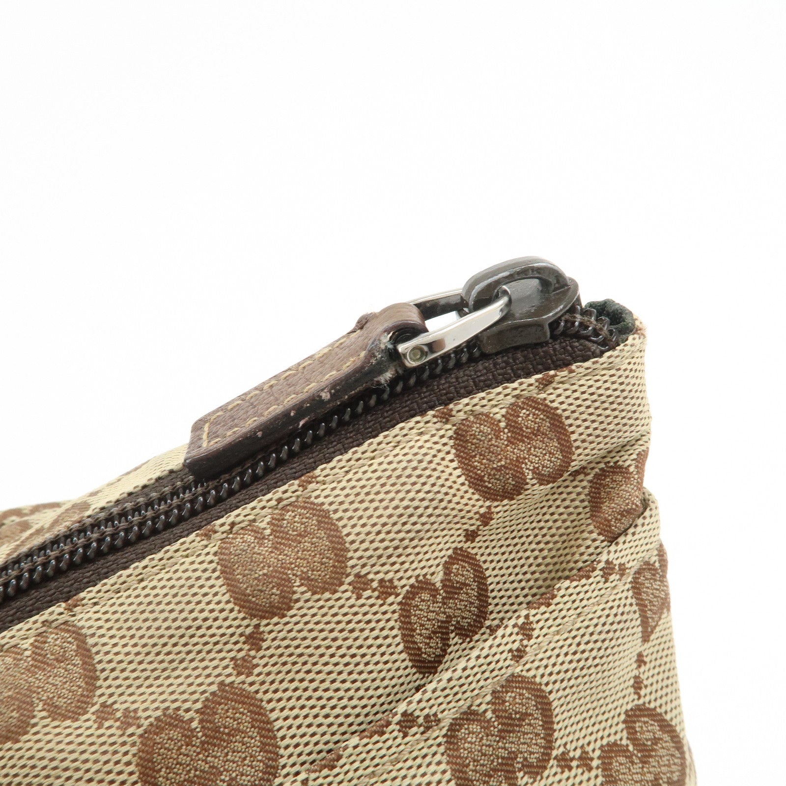 GUCCI Sherry GG Canvas Leather Tote Bag Shoulder Bag Brown 131231