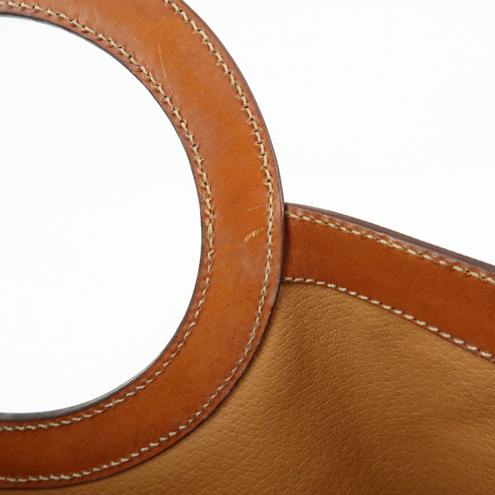CELINE Macadam PVC Leather Hand Bag Tote Bag Brown
