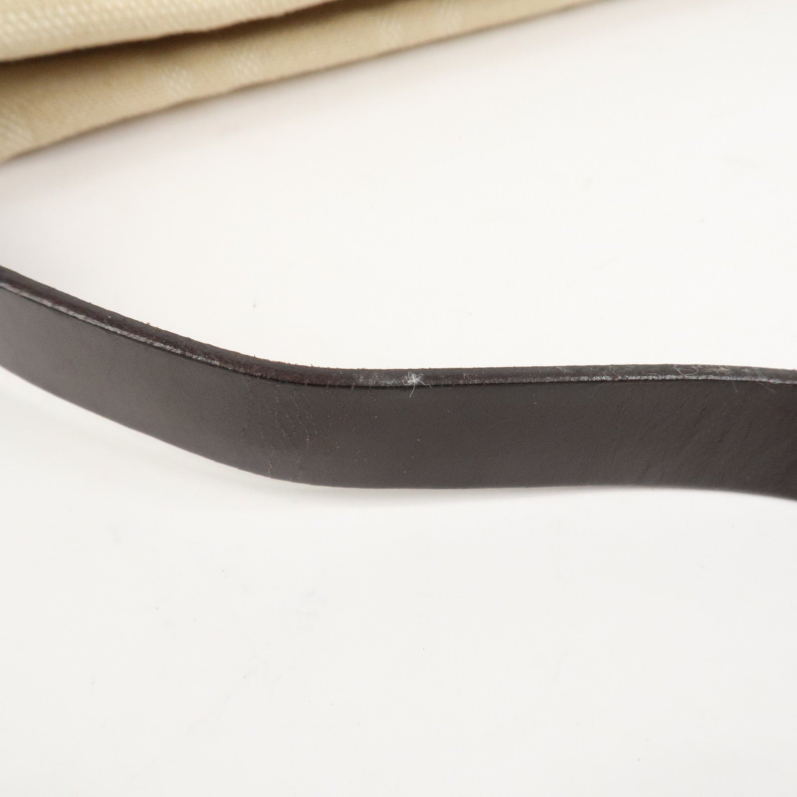 FENDI Zucca Canvas Leather Shoulder Bag Ivory Brown 26566