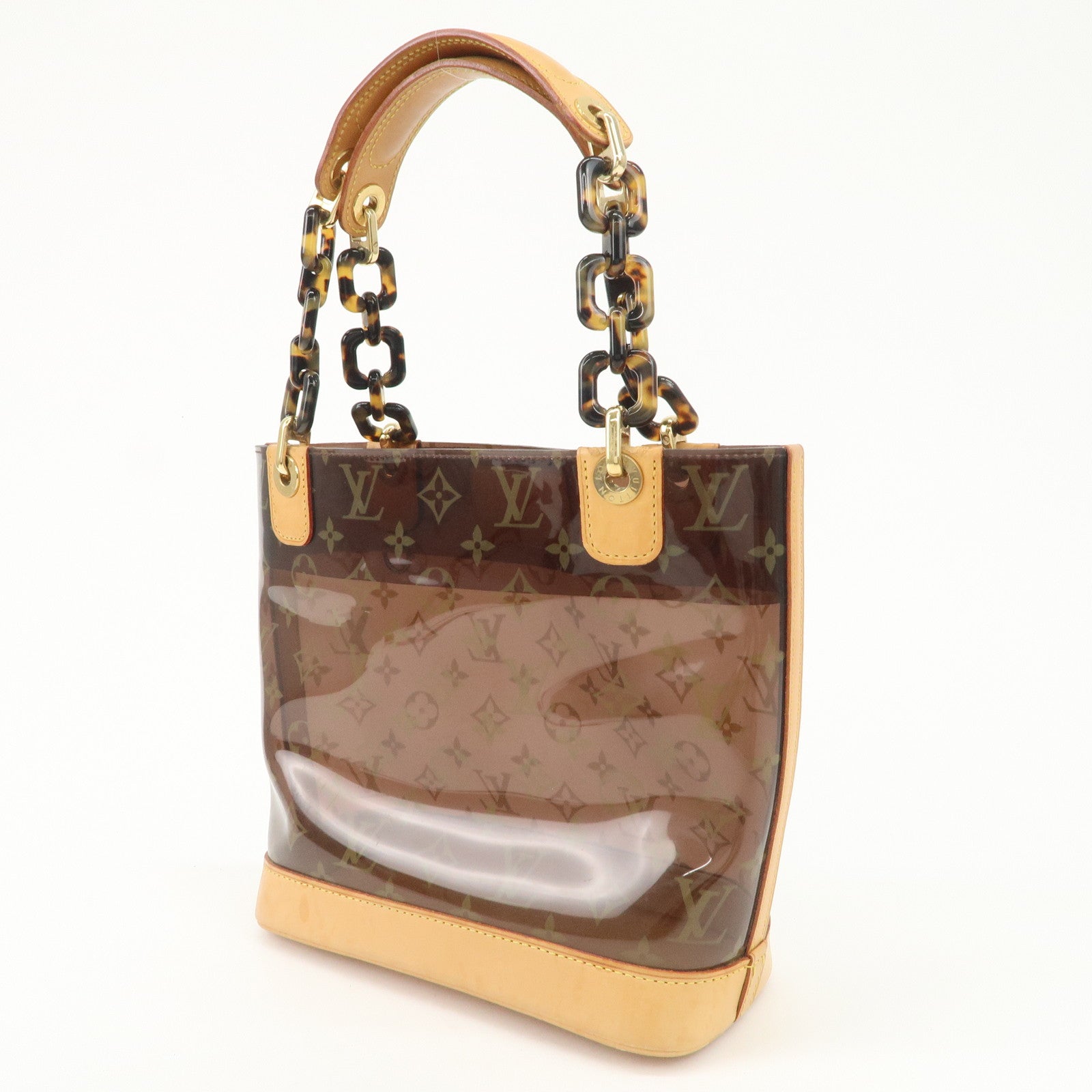 Louis Vuitton Monogram Vinyl Cabas Ambre PM Tote Bag Brown M92502