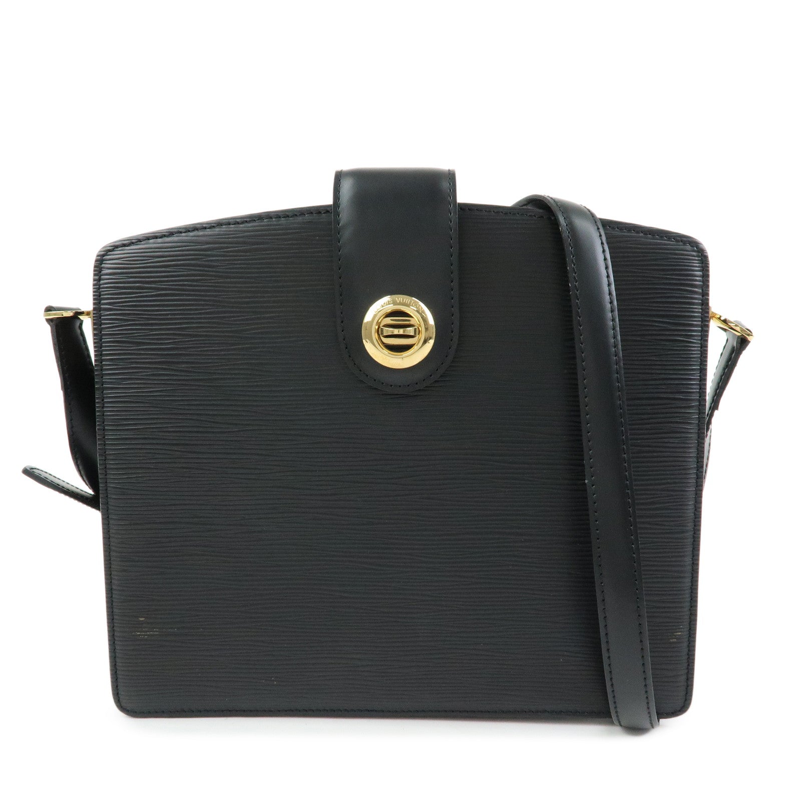 Louis Vuitton Epi Capuchin Shoulder Crossbody Bag Noir Black M52342