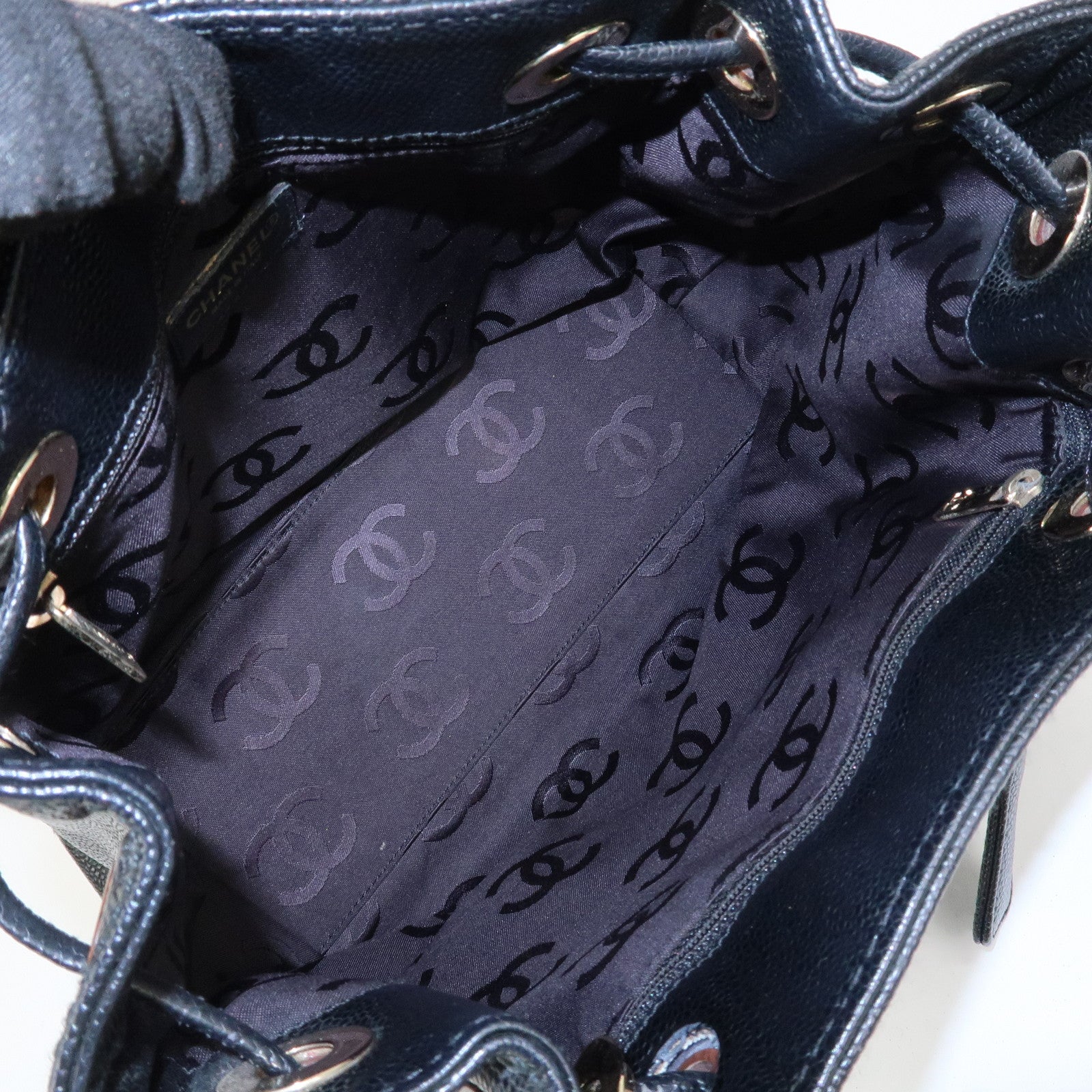 CHANEL COCO Mark Caviarskin Shoulder Bag Hand Bag Black