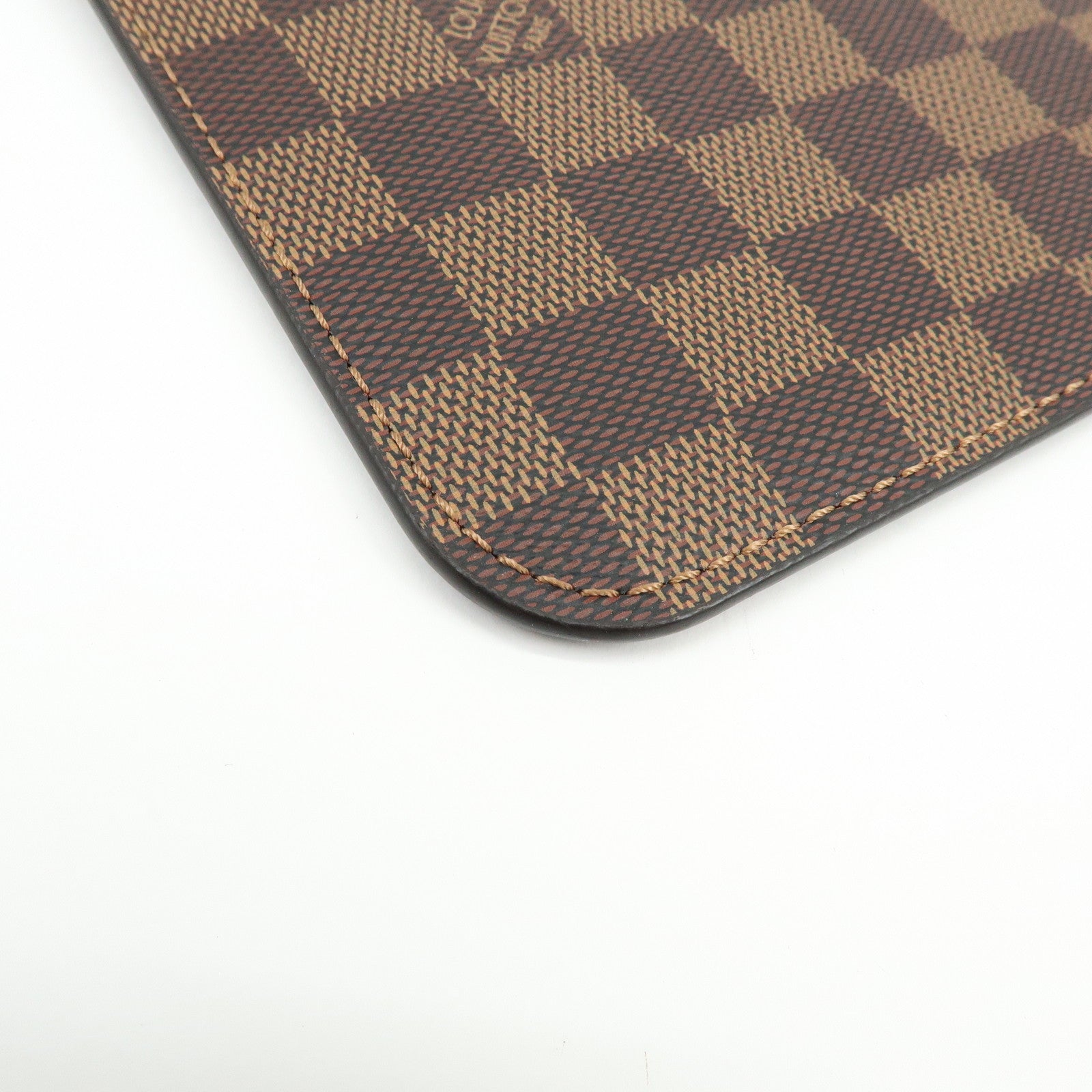 Louis Vuitton Damier Canvas Pouch for Neverfull MM Ebene N41358