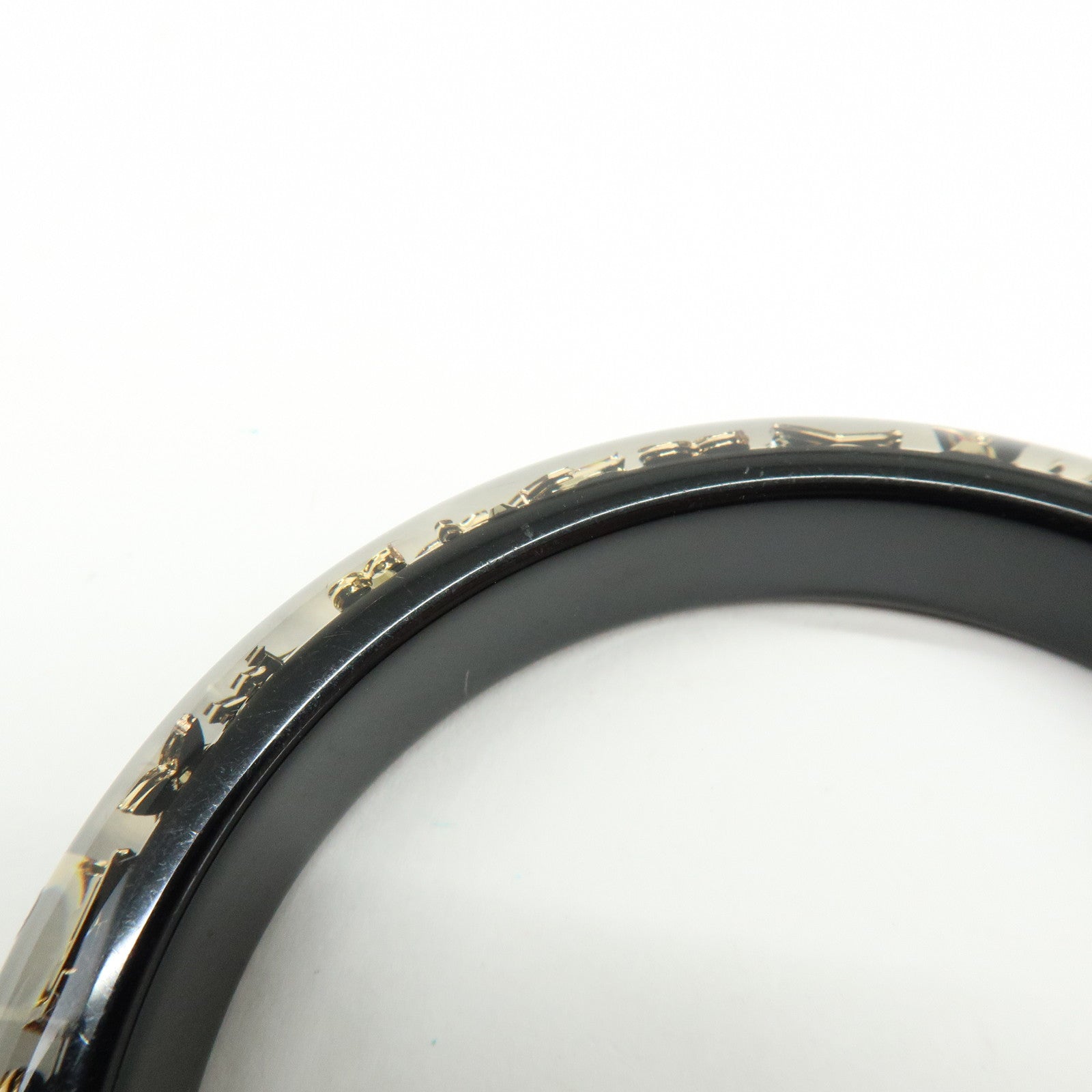 Louis Vuitton Bracelet Inclusion TPM Bangle Black Gold M65300