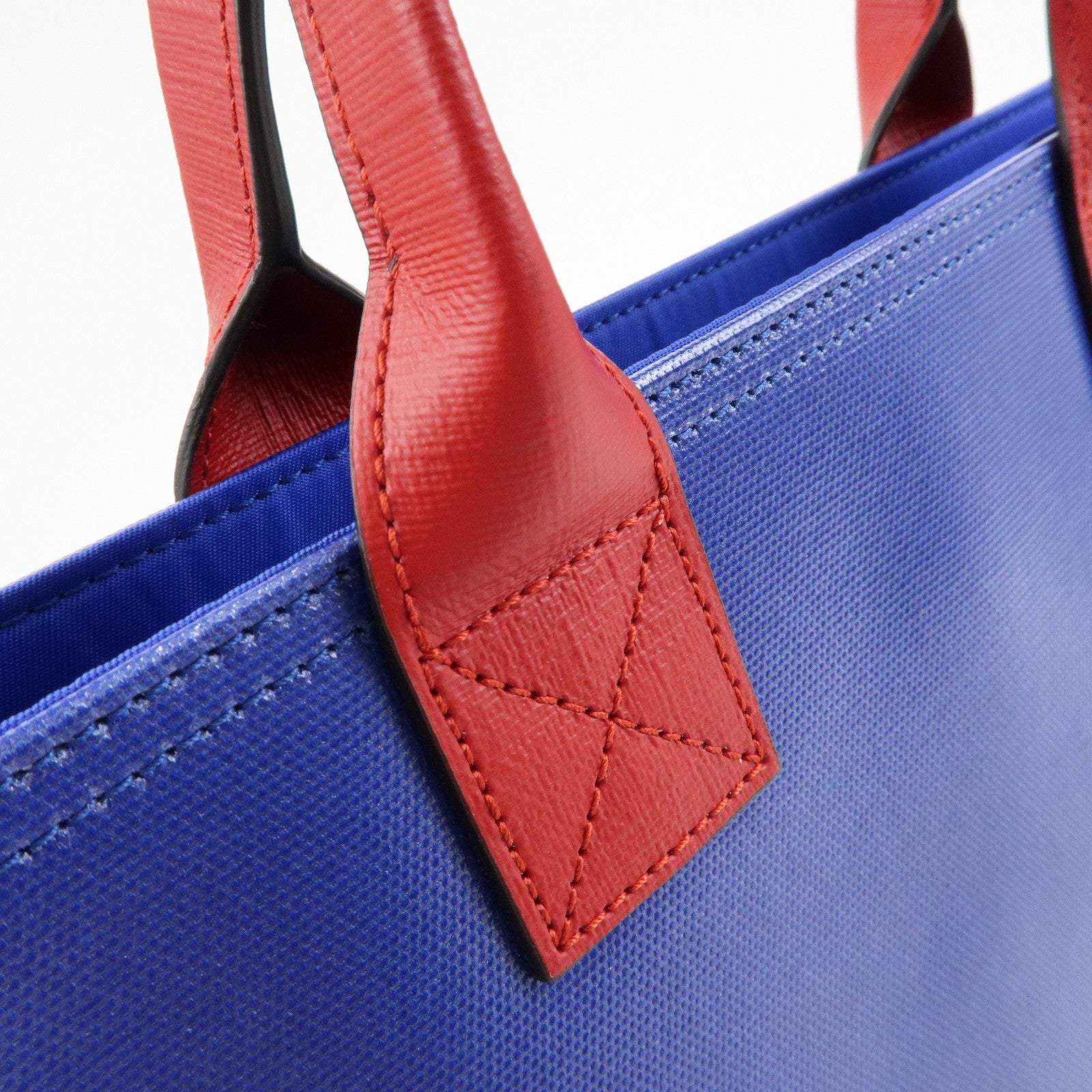 GUCCI Children's PVC Leather Tote Bag Hand Bag Blue Red 550763