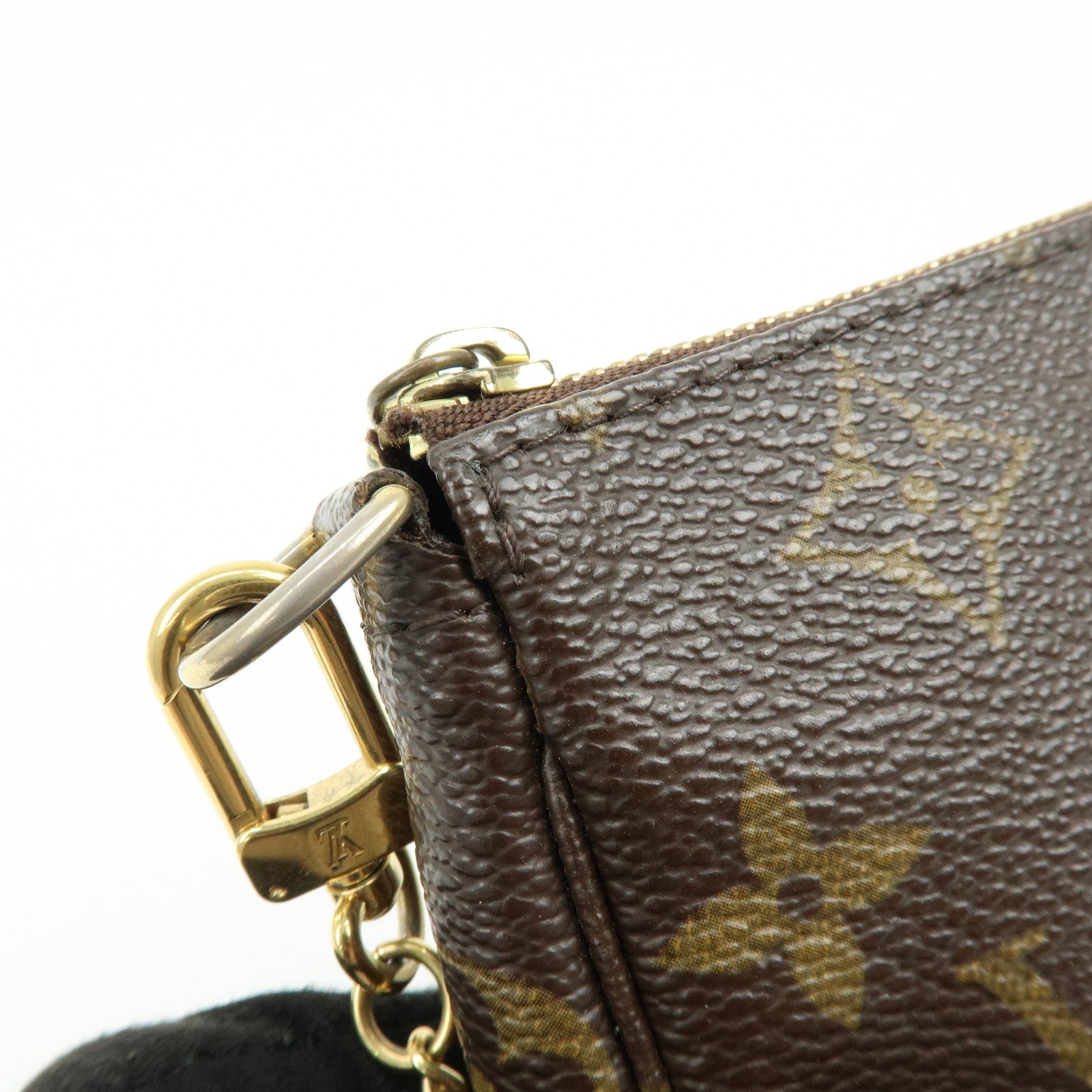 Louis Vuitton Monogram Mini Pochette Accessoires Hand Bag M58009