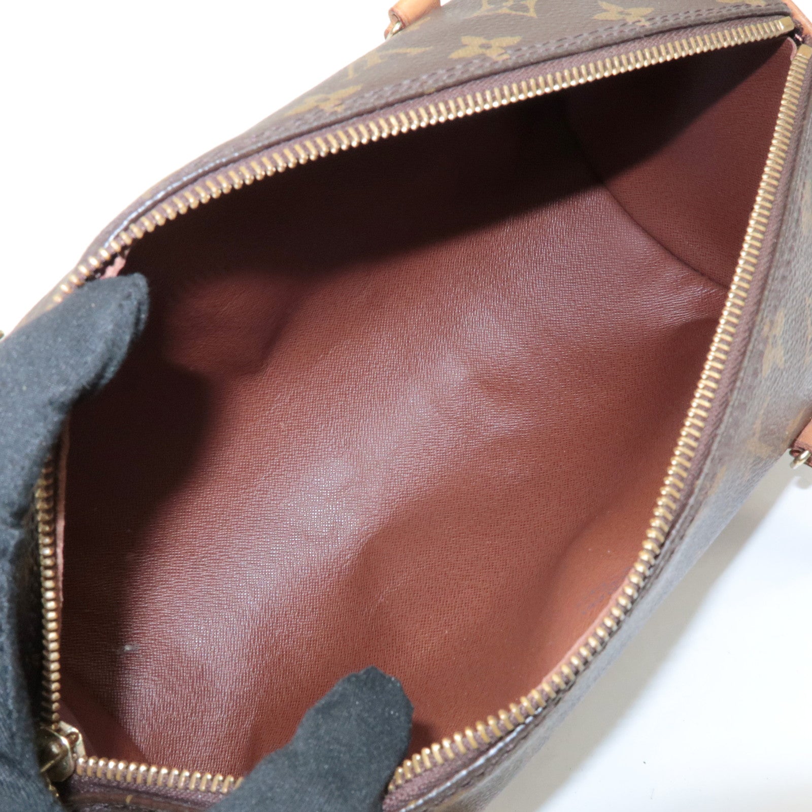 Louis Vuitton Monogram Papillon 30 Hand Bag New Style Brown M51385 Used
