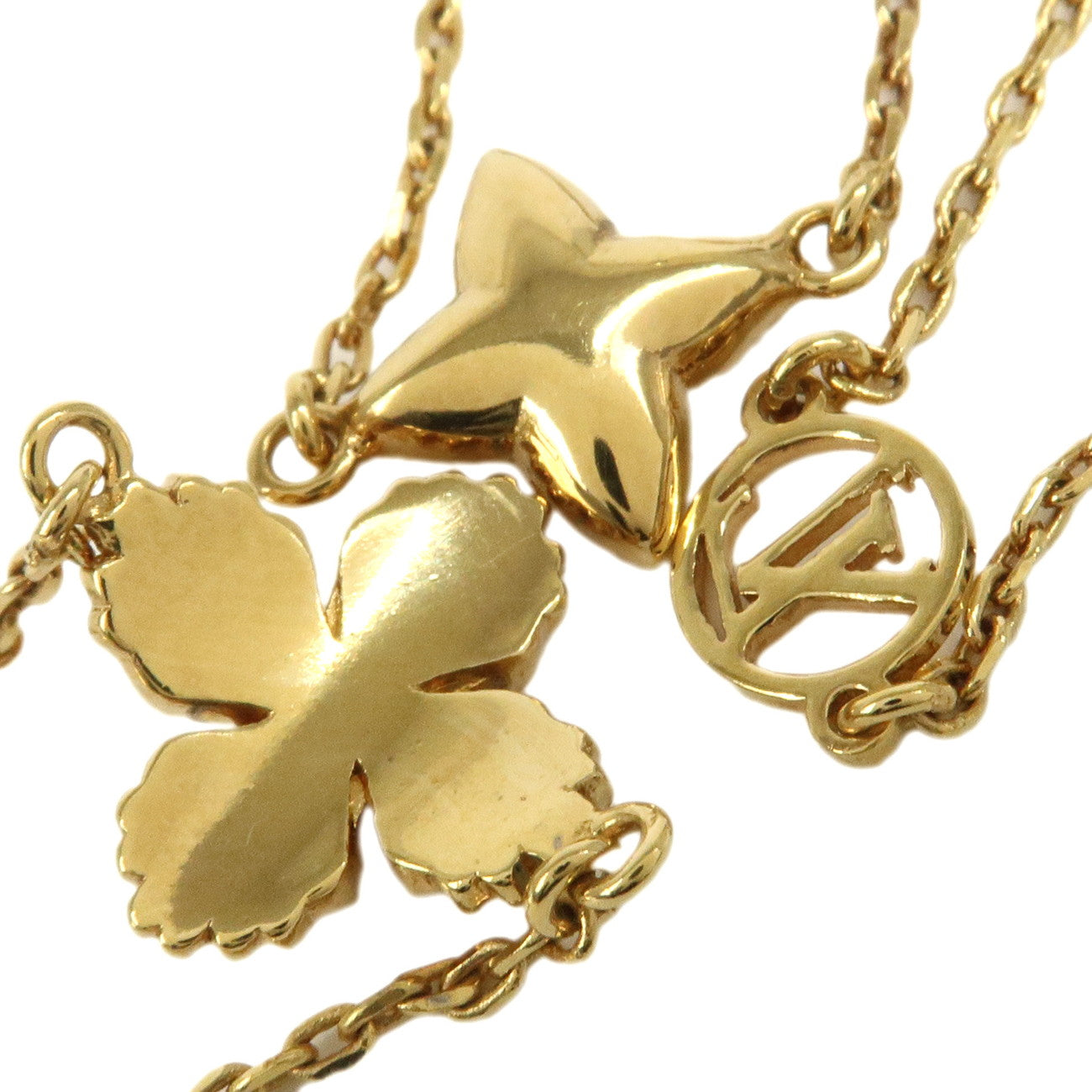 Louis Vuitton Set of 3 Bague Blooming Strass Ring L Gold M68379