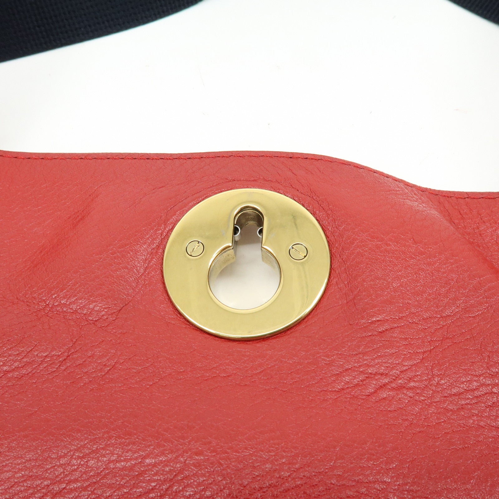 SAINT LAURENT PARIS Muse Two Leather Shoulder Bag Red 265707