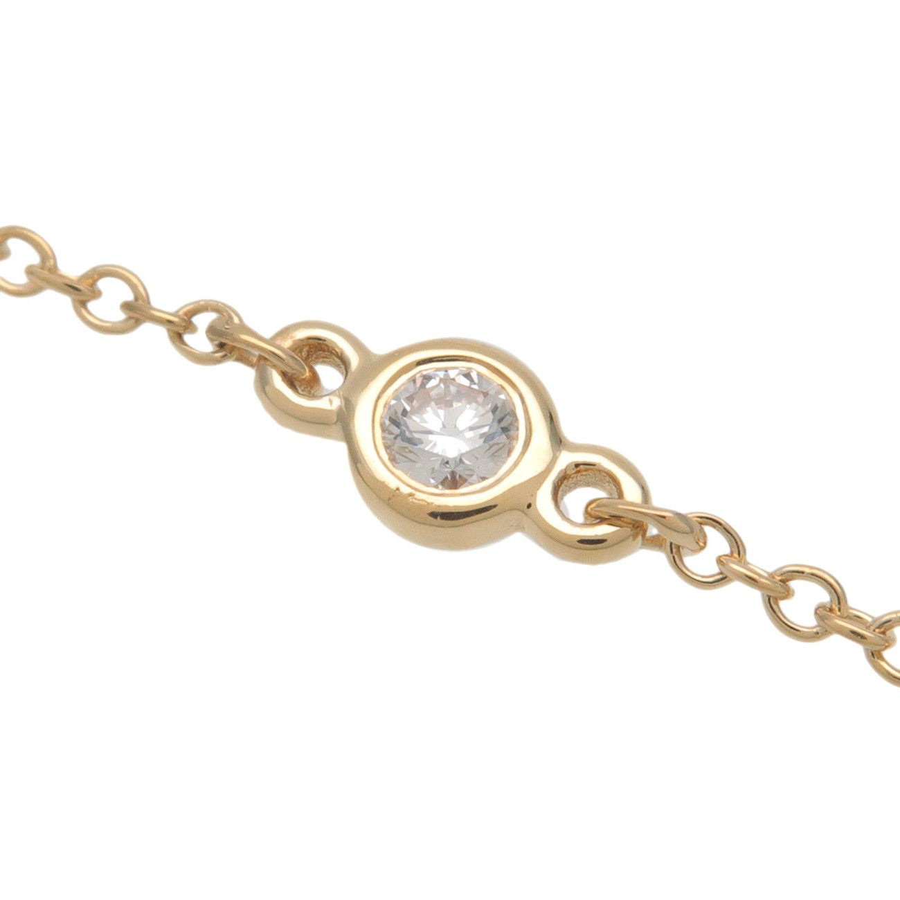 Tiffany &Co By The Yard 1P Diamond 0.05ct Bracelet K18YG 750YG