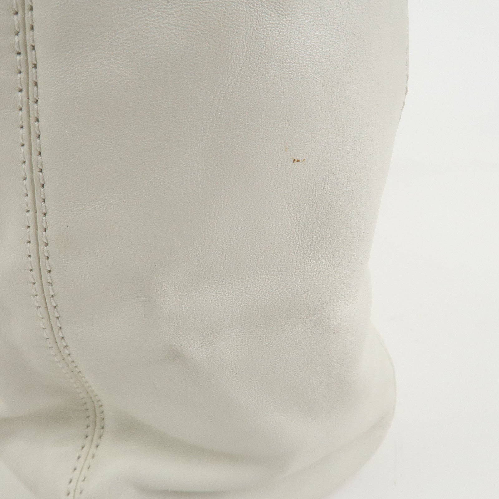 CHANEL Lamb skin Plastic Shoulder Bag Hand Bag White Black
