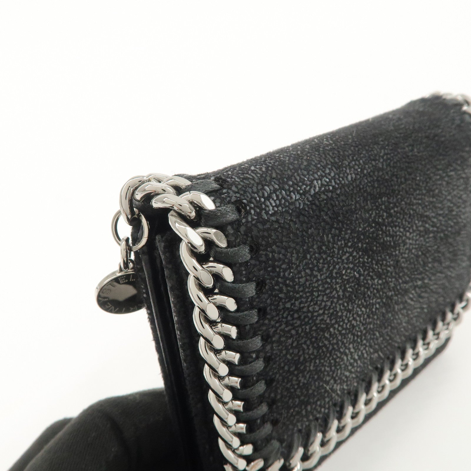 STELLA MCCARTNEY Falabella Small Flap Wallet Black