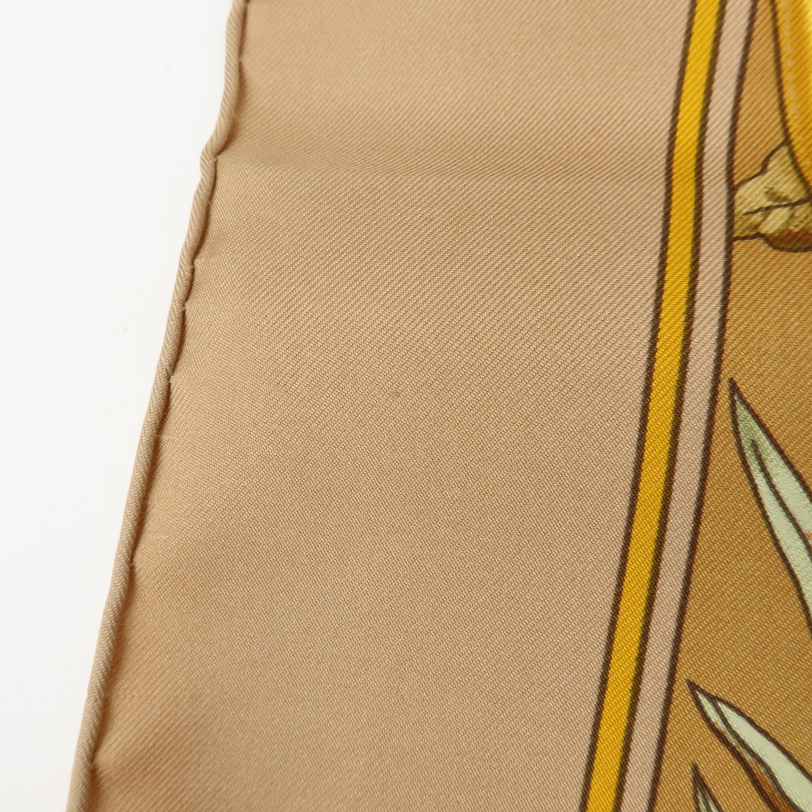HERMES Carre 90 Silk 100% Scarf CHASSE au BOIS Brown