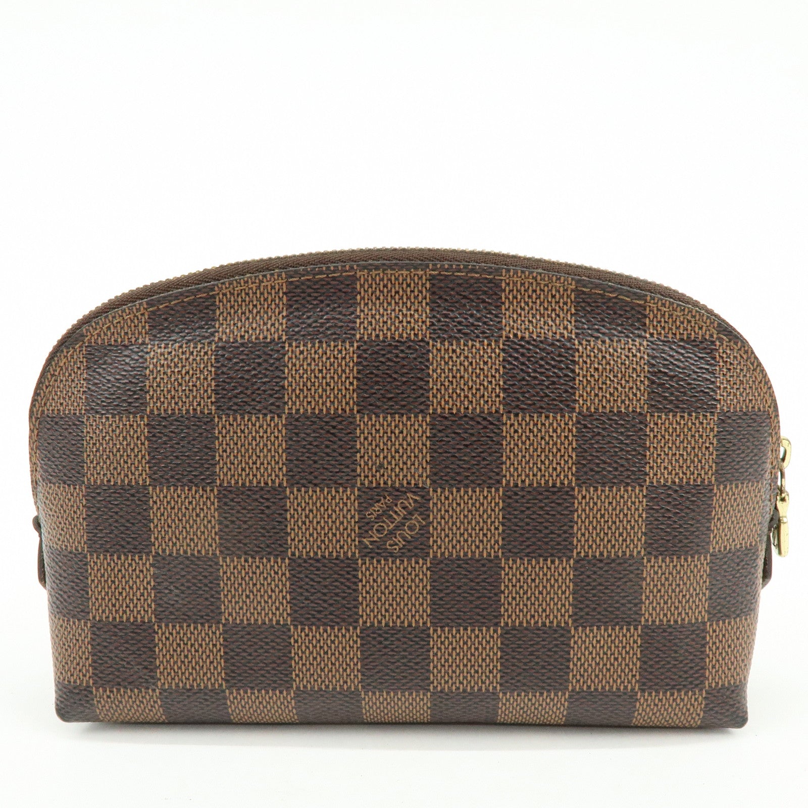 Louis Vuitton Damier Pochette Cosmetic PM Pouch Brown N47516